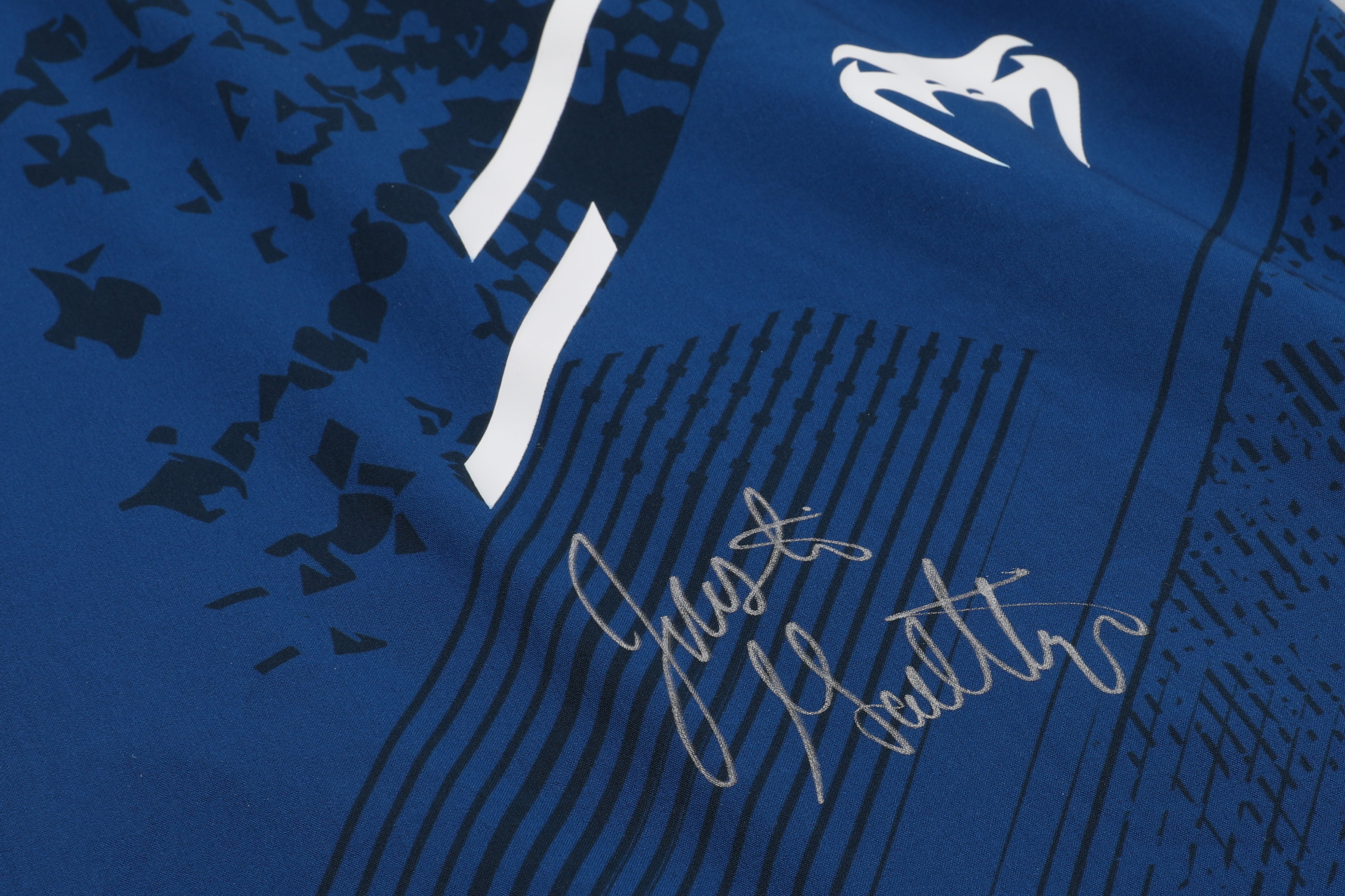 Justin Gaethje Signed Blue Venum Adrenaline Shorts