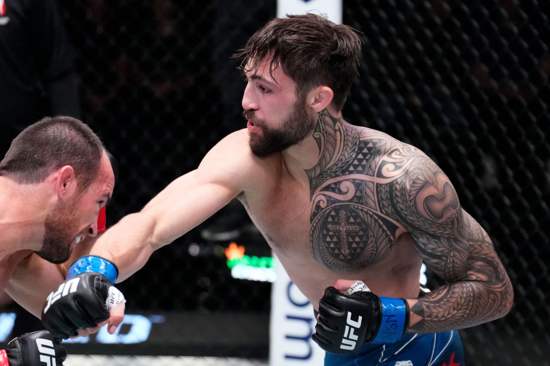 Framed Kamuela Kirk Signed 1-of-1 Fight Issued Jersey UFC Fight Night: Santos vs Ankalaev