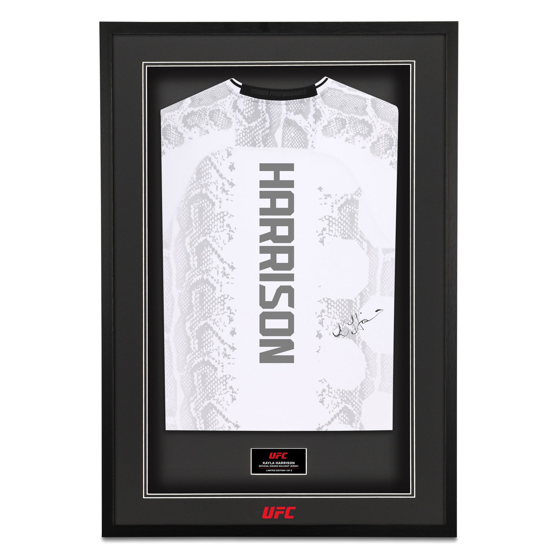 Kayla Harrison Limited Edition Signed White Venum Adrenaline Jersey