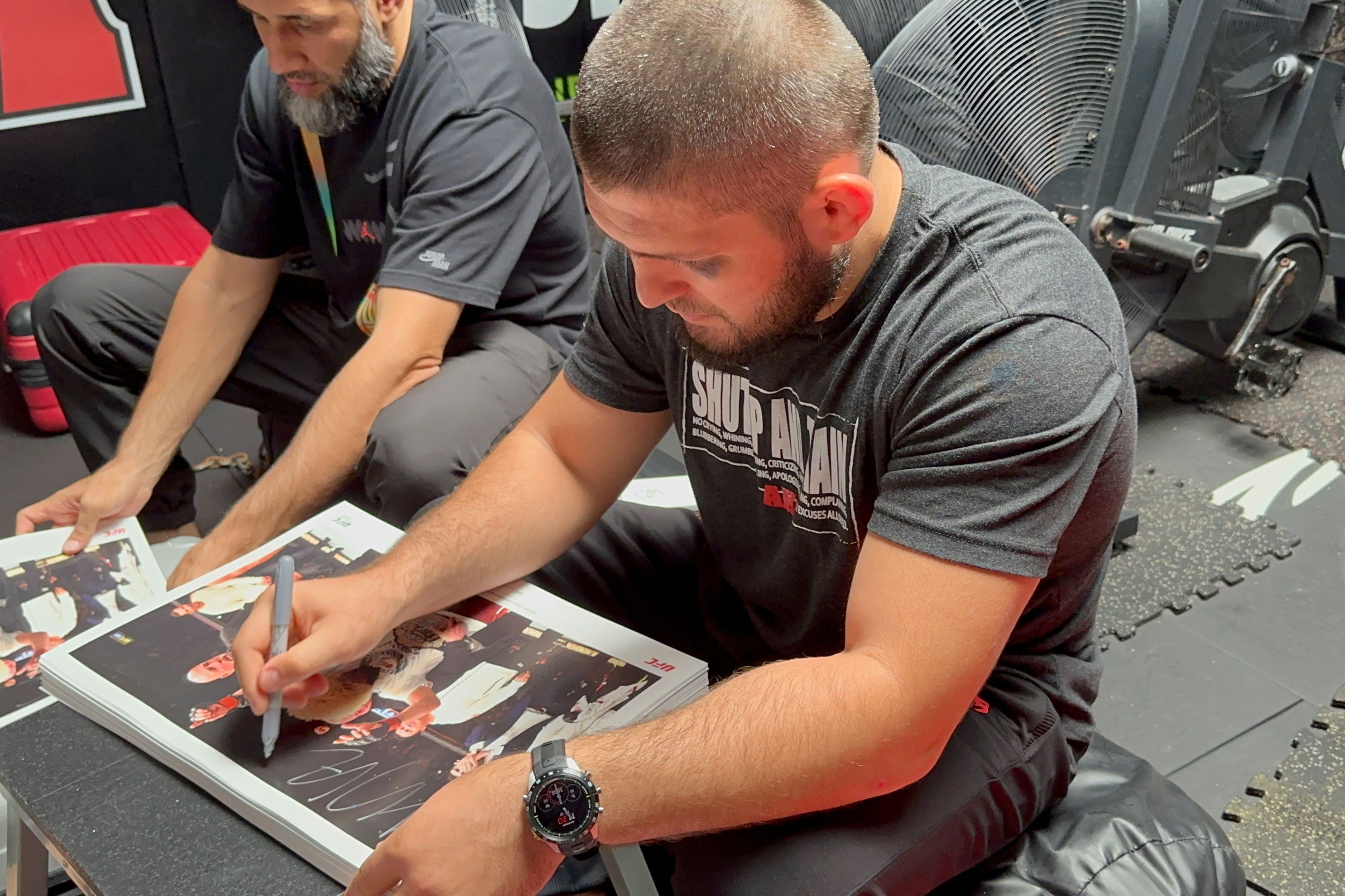 Khabib Nurmagomedov Signed Photo UFC 223 With Belt