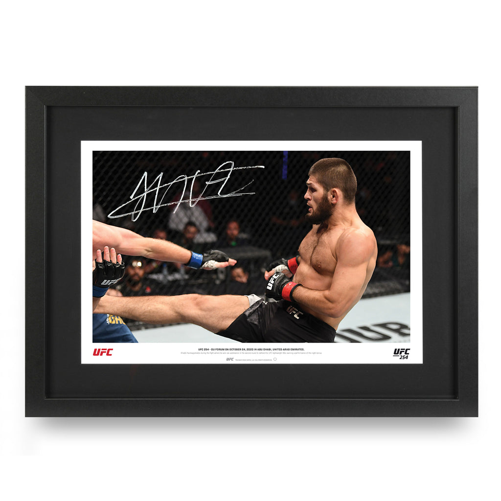 Khabib Nurmagomedov Signed Photo UFC 254 Fight