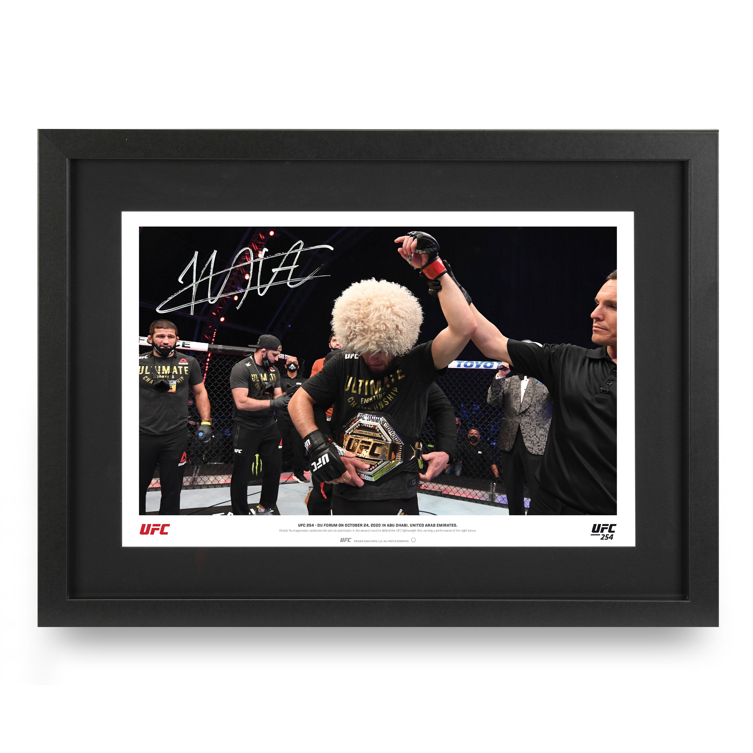 KHABIB MAN HANDLING MCGREGOR SIGNED PHOTO hot