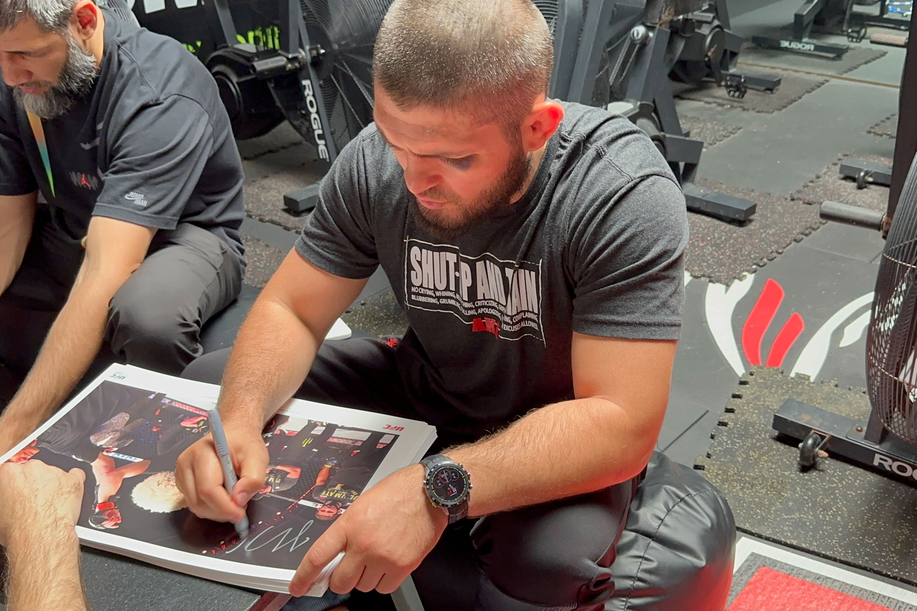 Khabib Nurmagomedov Signed Photos UFC 254 Belt