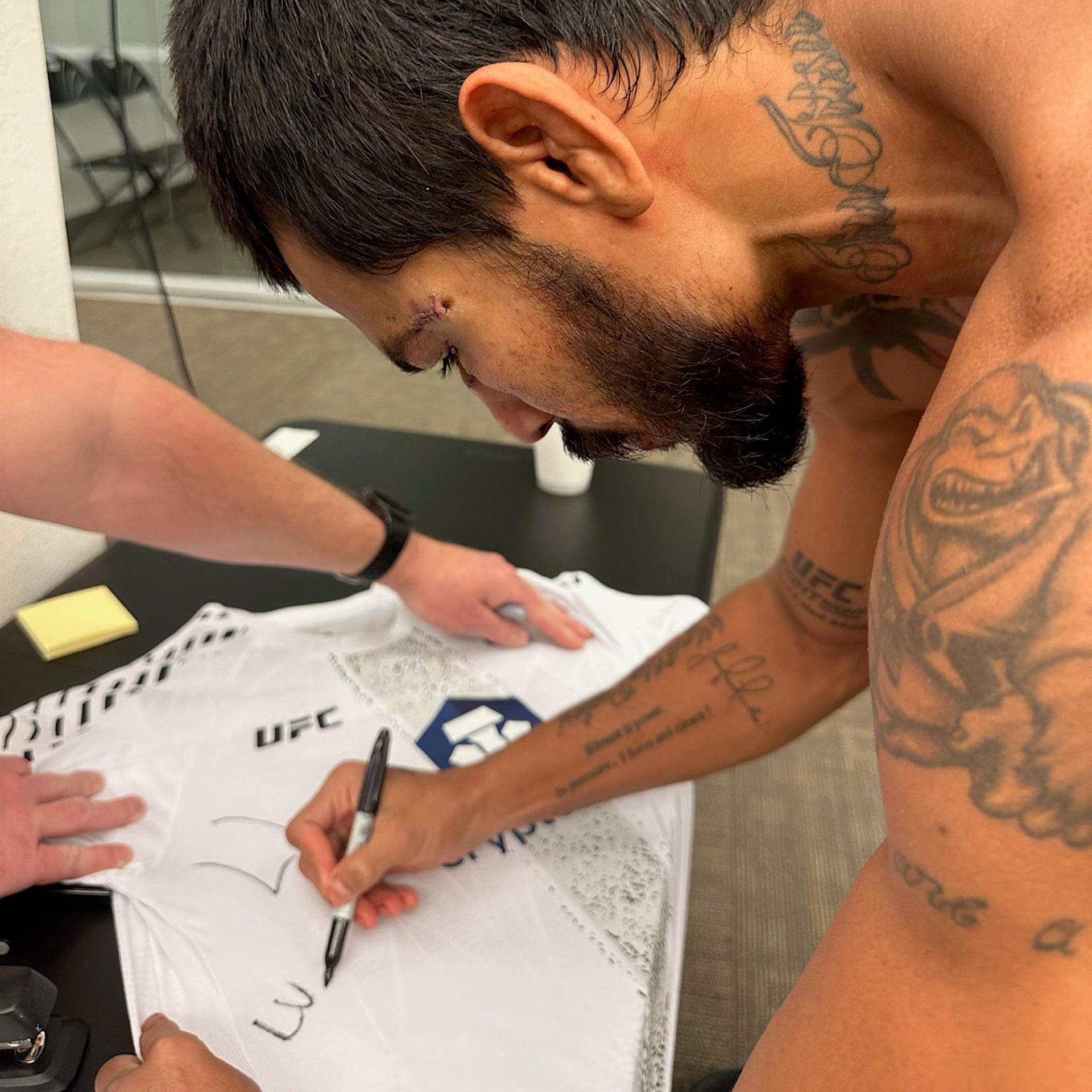 Luan Lacerda Signed 1-of-1 Fight Worn Jersey UFC Fight Night: Emmett vs Vallejos