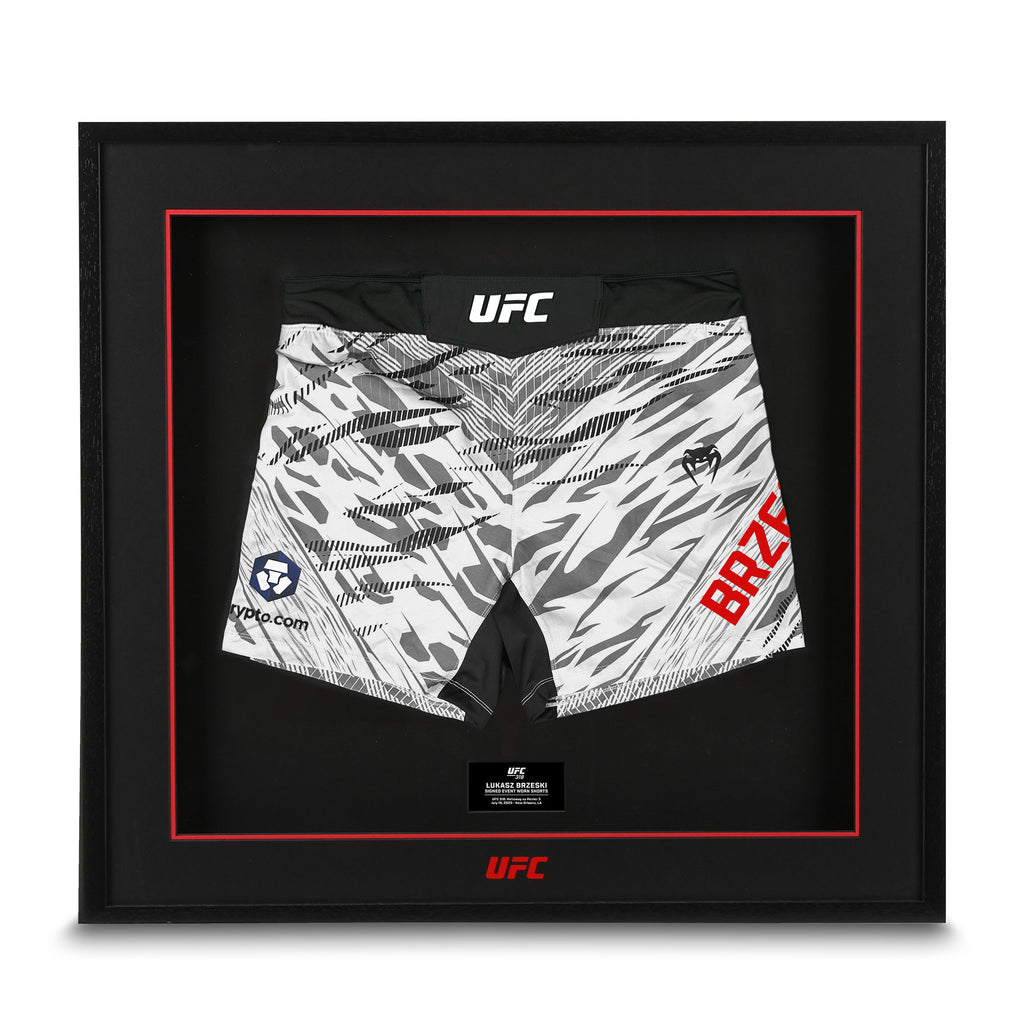 Łukasz Brzeski Signed 1-of-1 Fight Worn Shorts UFC 318: Holloway vs Poirier 3