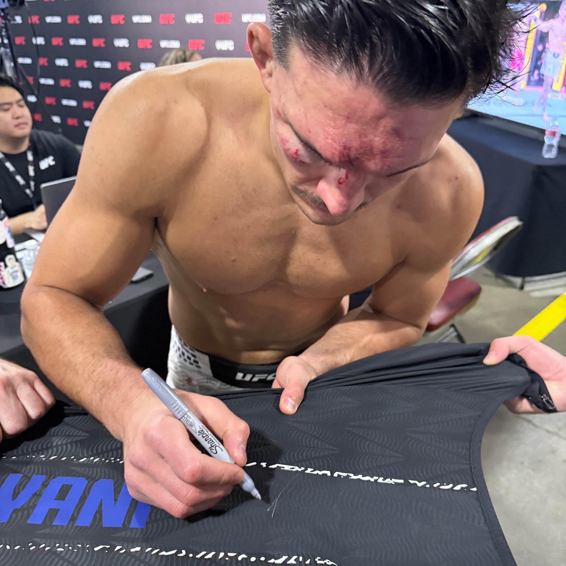 Jean-Paul Lebosnoyani Signed 1-of-1 Fight Worn Hoodie UFC Fight Night: Strickland vs Hernandez