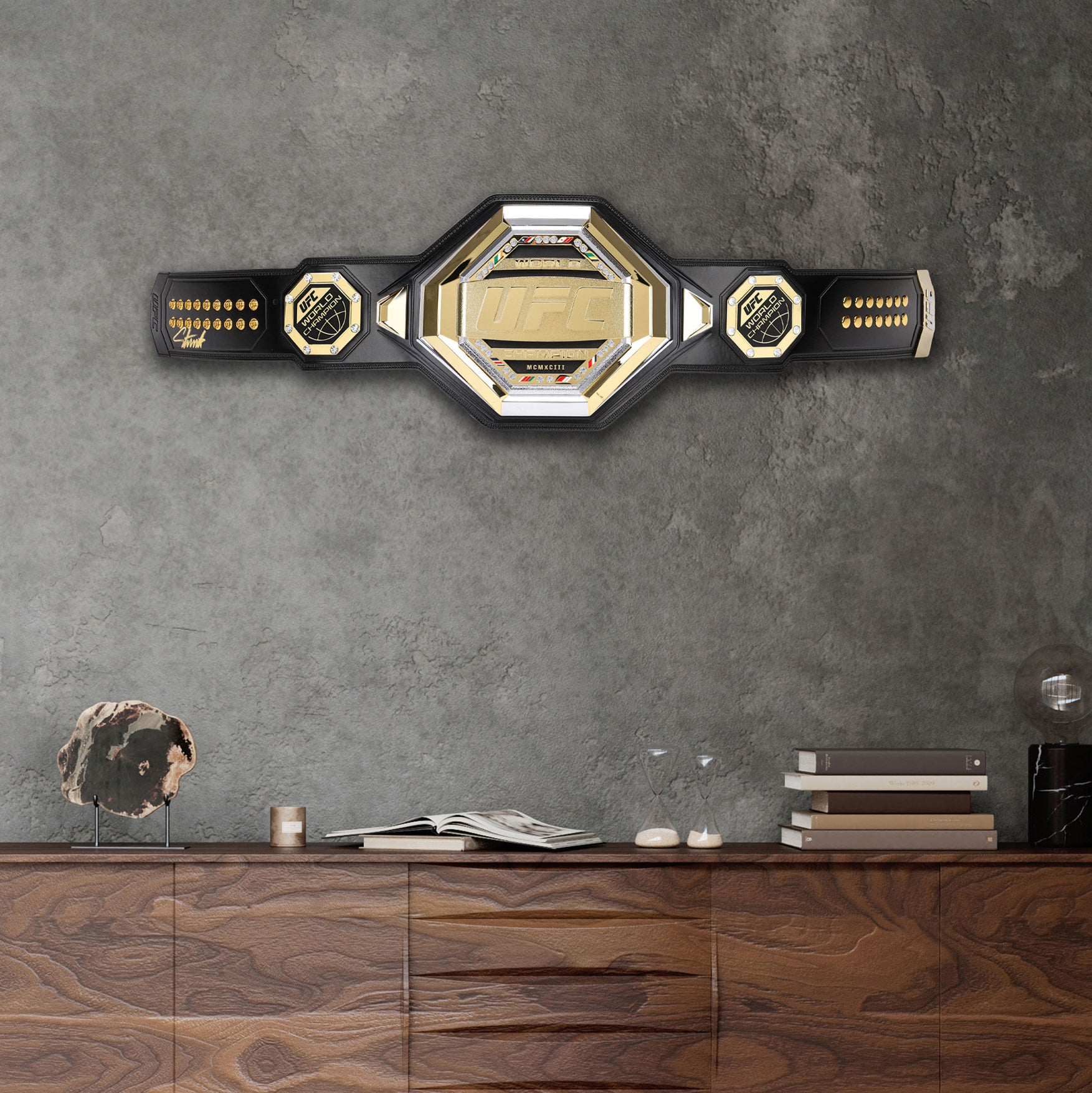 Israel Adesanya Signed UFC Legacy Championship Replica Belt