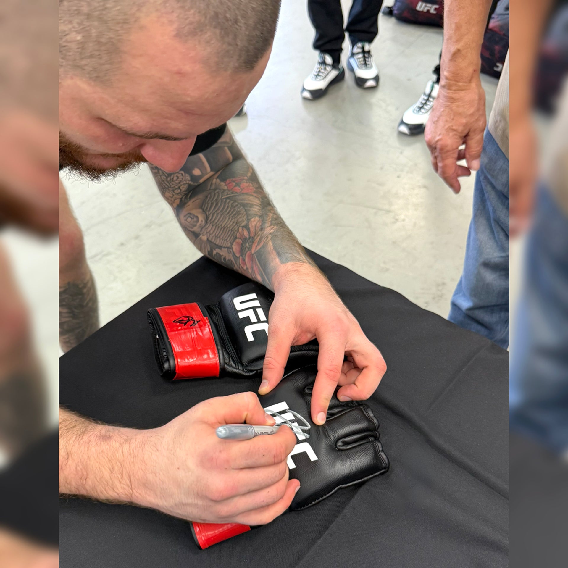 Jovan Leka Signed 1-of-1 Fight Worn Gloves UFC Fight Night: Medic vs Rodriguez