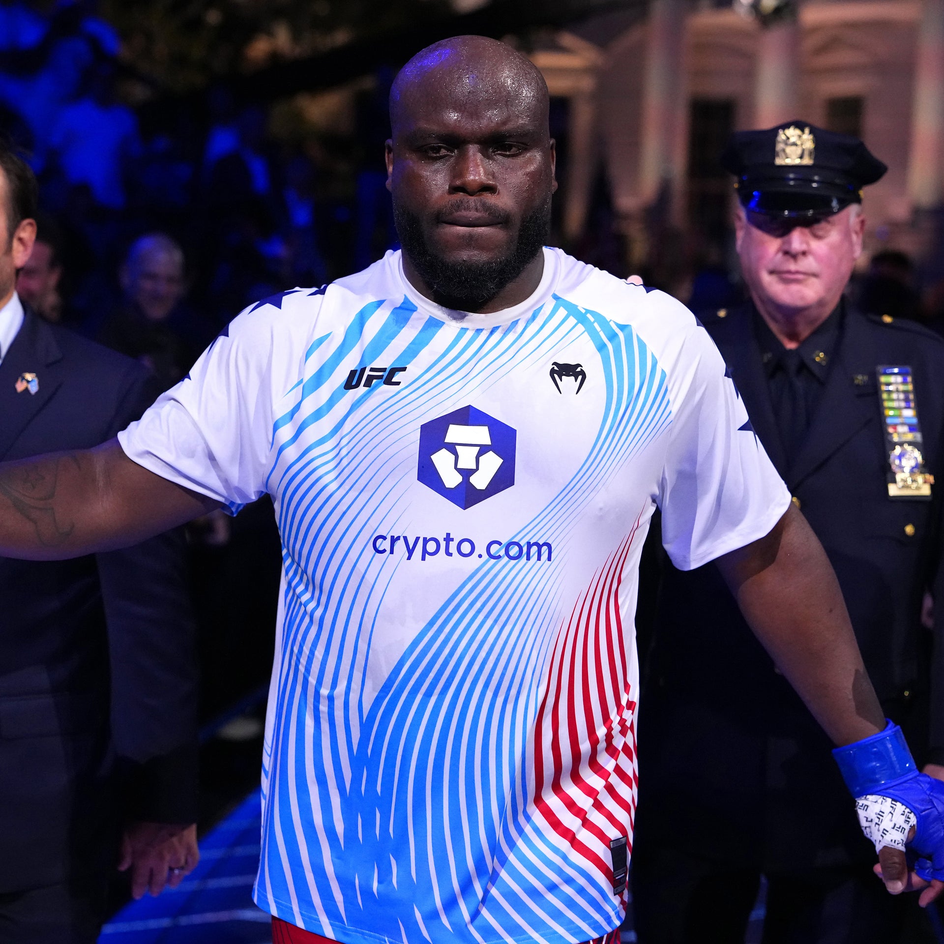 Derrick Lewis Signed 1-of-1 Fight Worn Jersey UFC Freedom 250: Topuria vs Gaethje