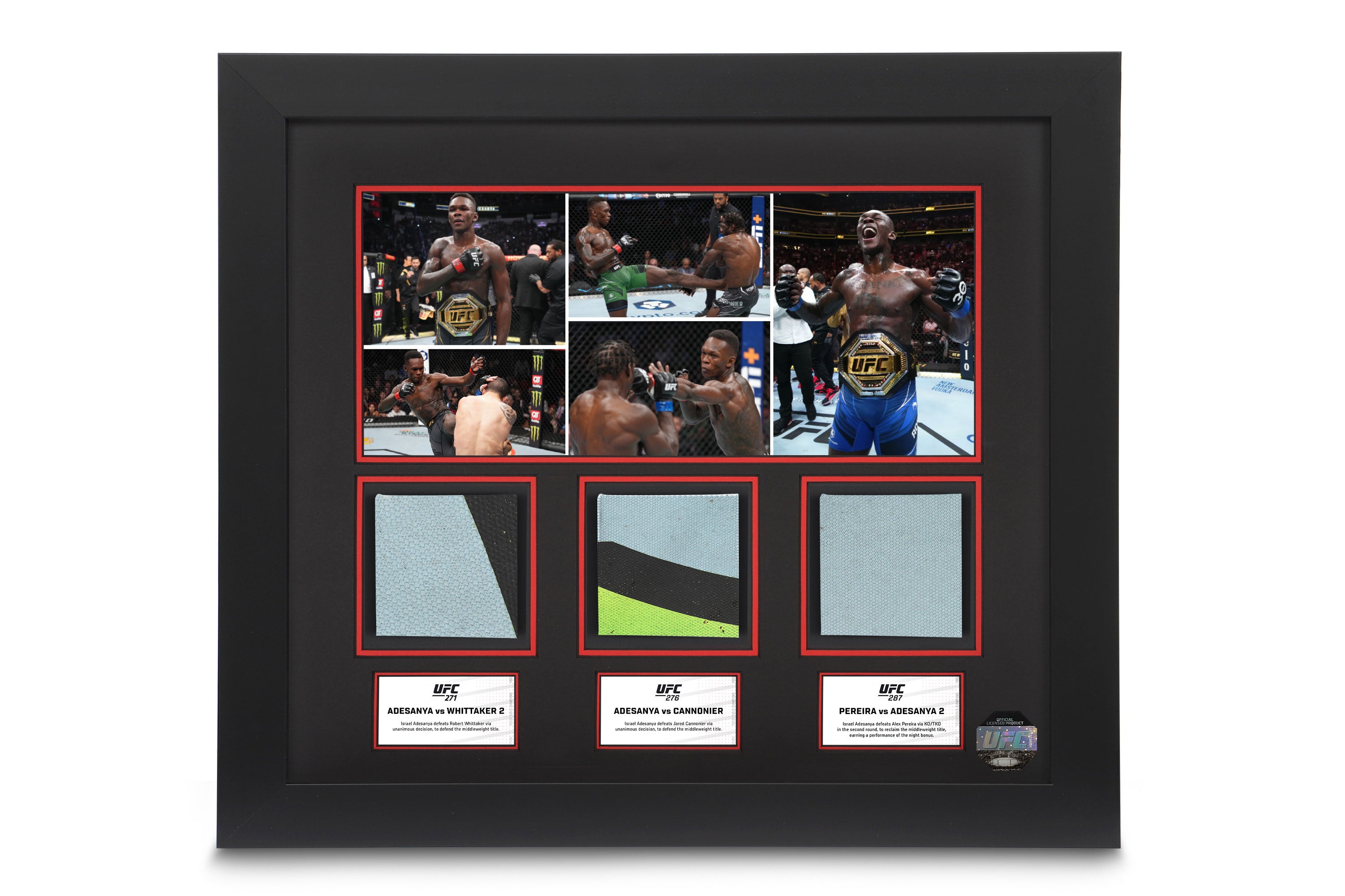 Israel Adesanya Limited-Edition UFC Champion Triple Canvas & Photo