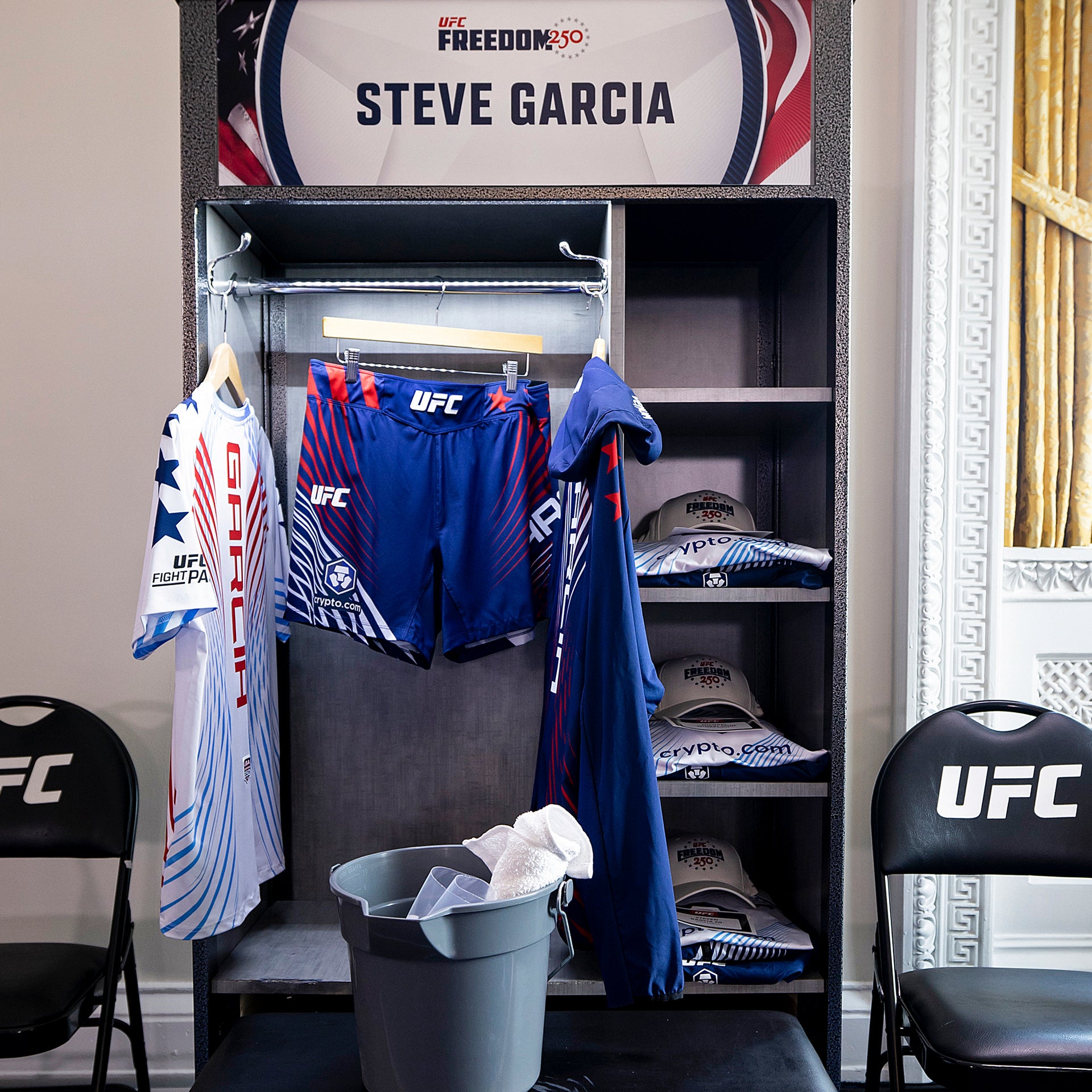 Steve Garcia Signed 1-of-1 Fight Worn Hoodie UFC Freedom 250: Topuria vs Gaethje