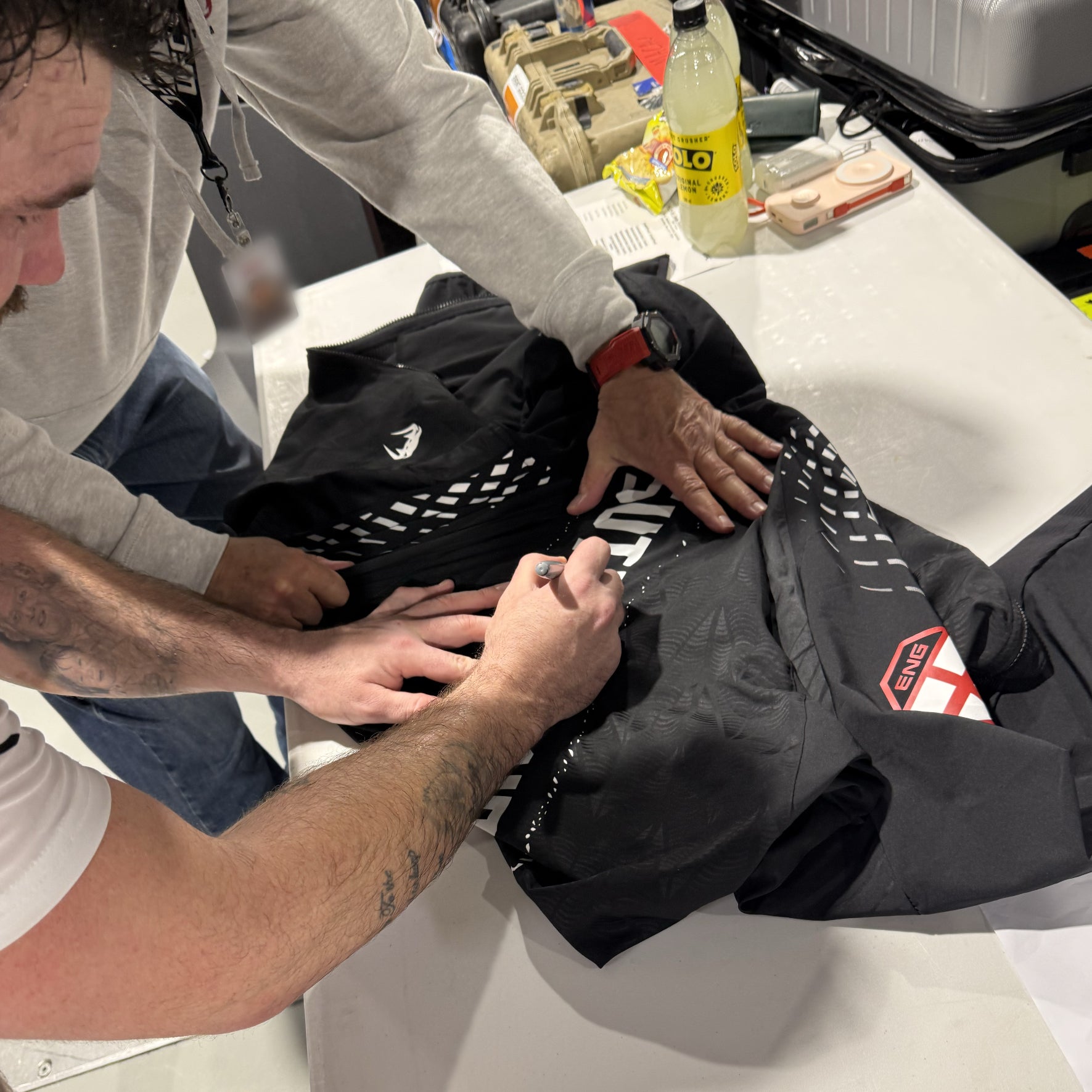 Louie Sutherland Signed 1-of-1 Fight Worn Hoodie UFC Fight Night: Della Maddalena vs Prates