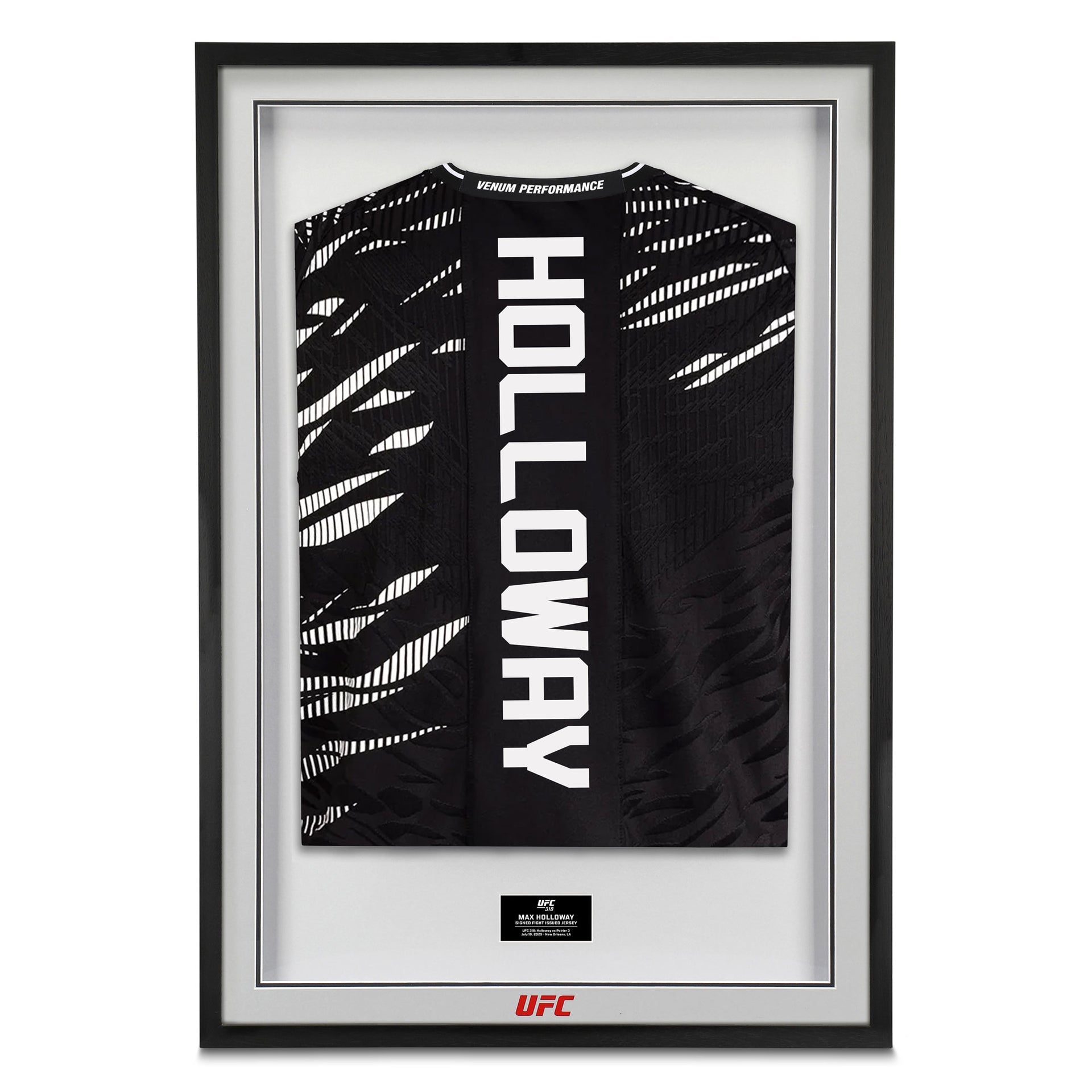 Max Holloway Signed 1-of-1 Fight Worn Jersey UFC 318: Holloway vs Poirier 3