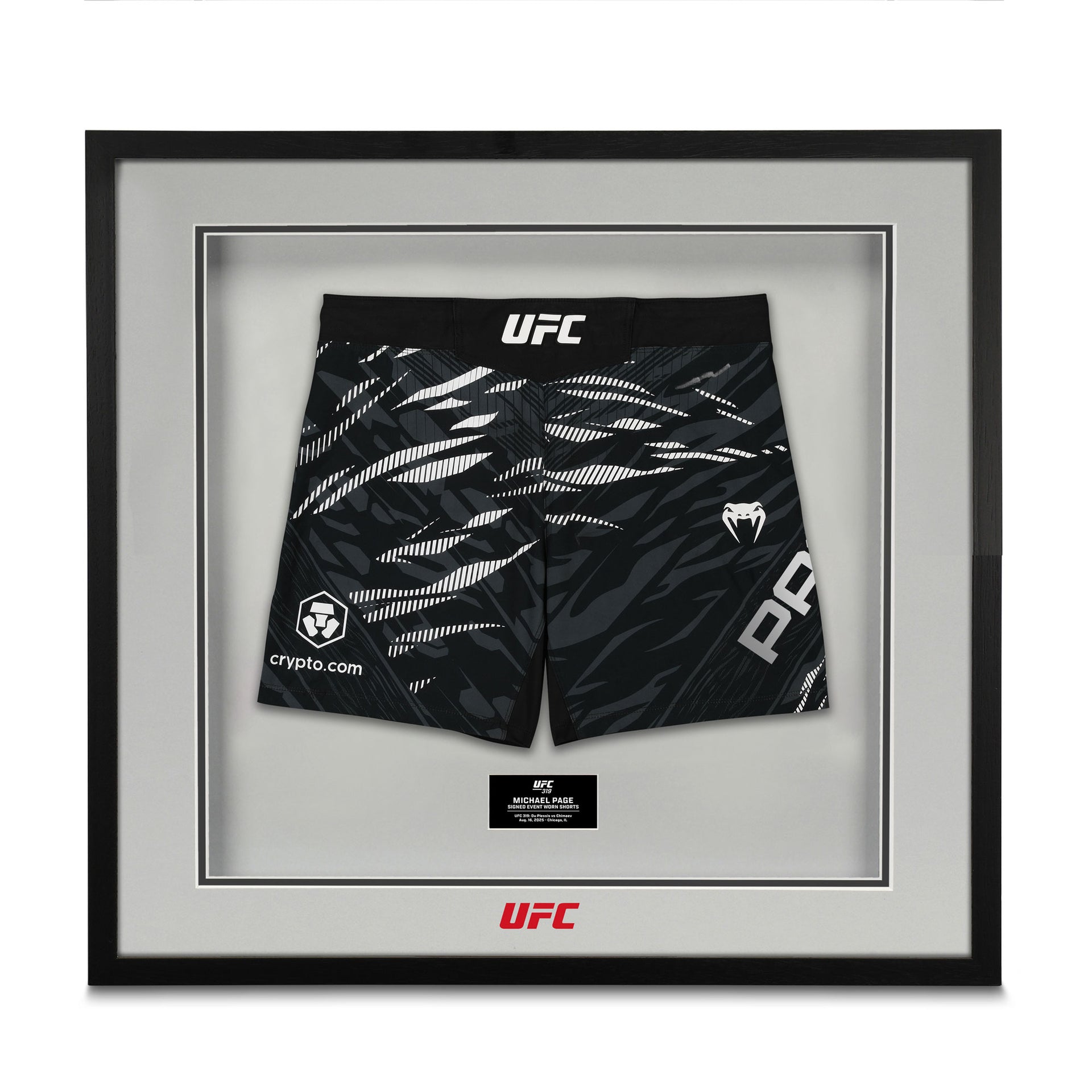 Michael Page Signed 1-of-1 Fight Worn Shorts UFC 319: Du Plessis vs Chimaev