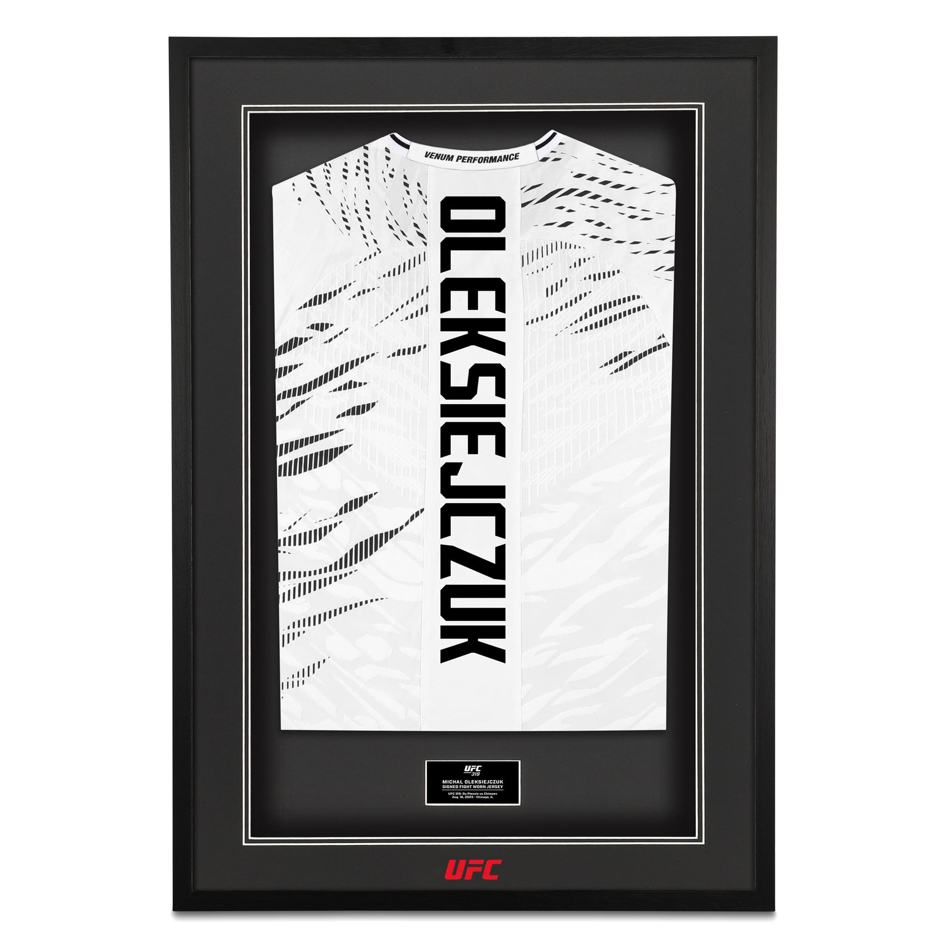 Michał Oleksiejczuk Signed 1-of-1 Fight Worn Jersey UFC 319: Du Plessis vs Chimaev
