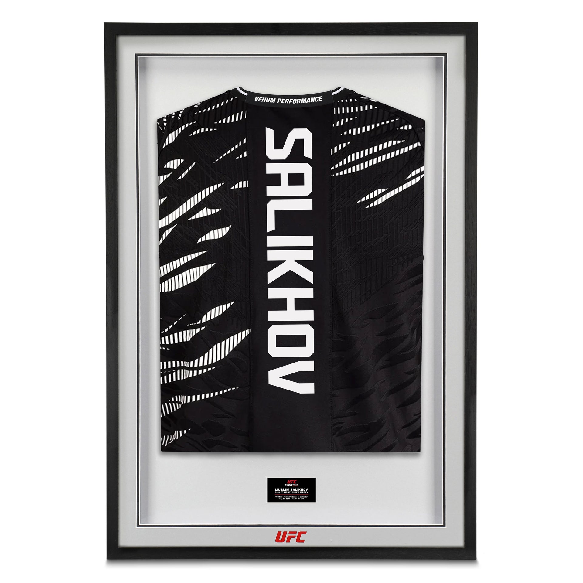 Muslim Salikhov Signed 1-of-1 Fight Worn Jersey UFC Fight Night: Whittaker vs De Ridder