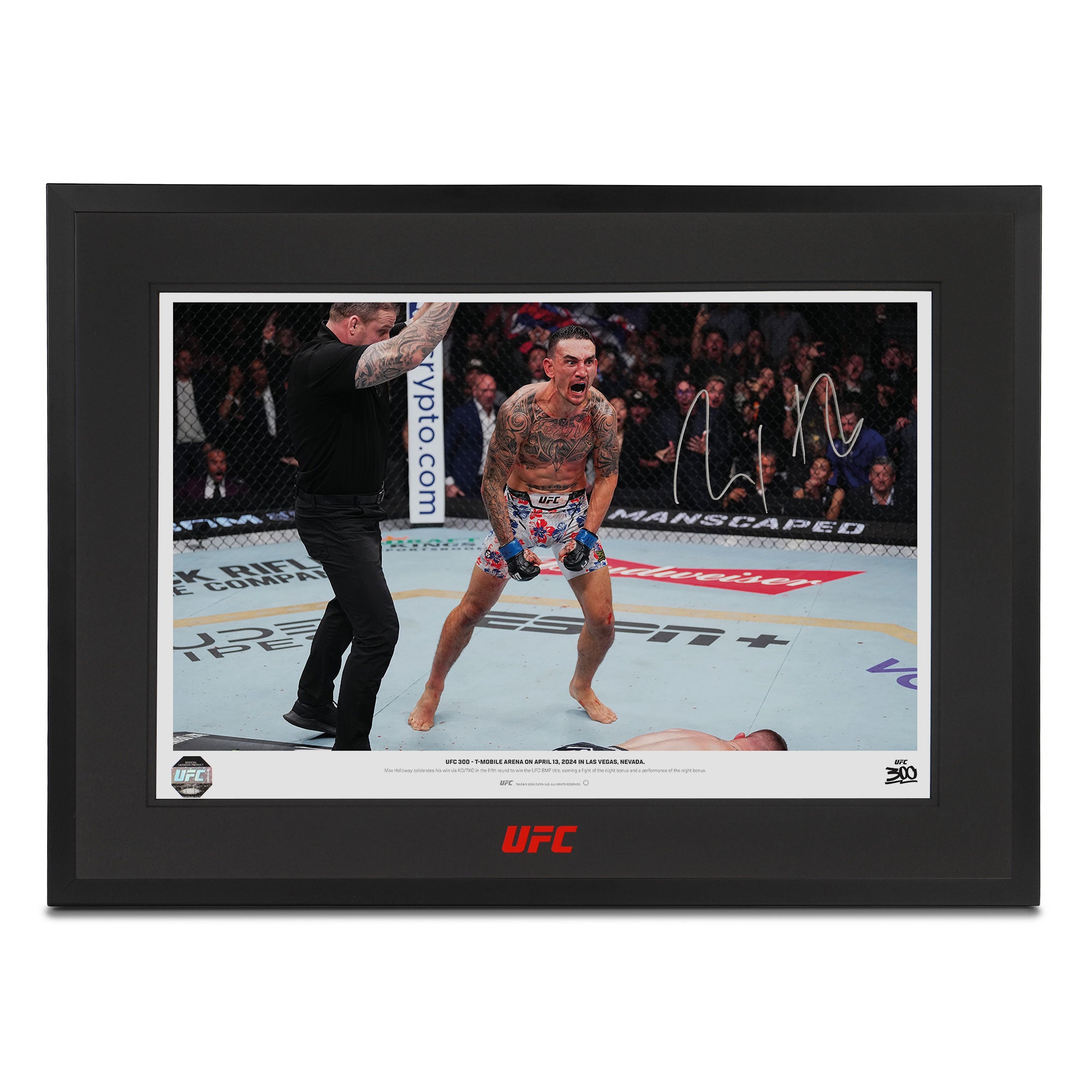 Max Holloway Signed Photo UFC 300 - ‘The Knockout’