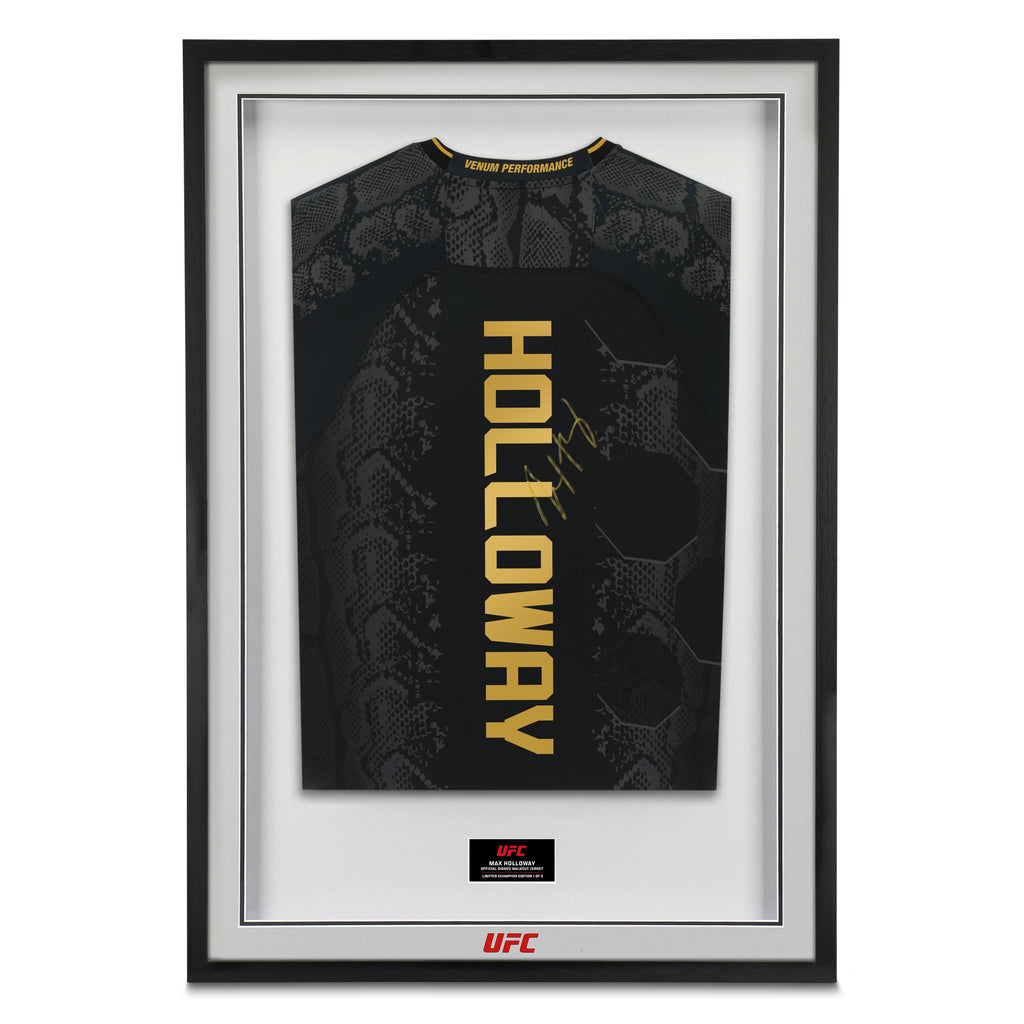 Max Holloway Signed Limited Edition Black & Gold Jersey