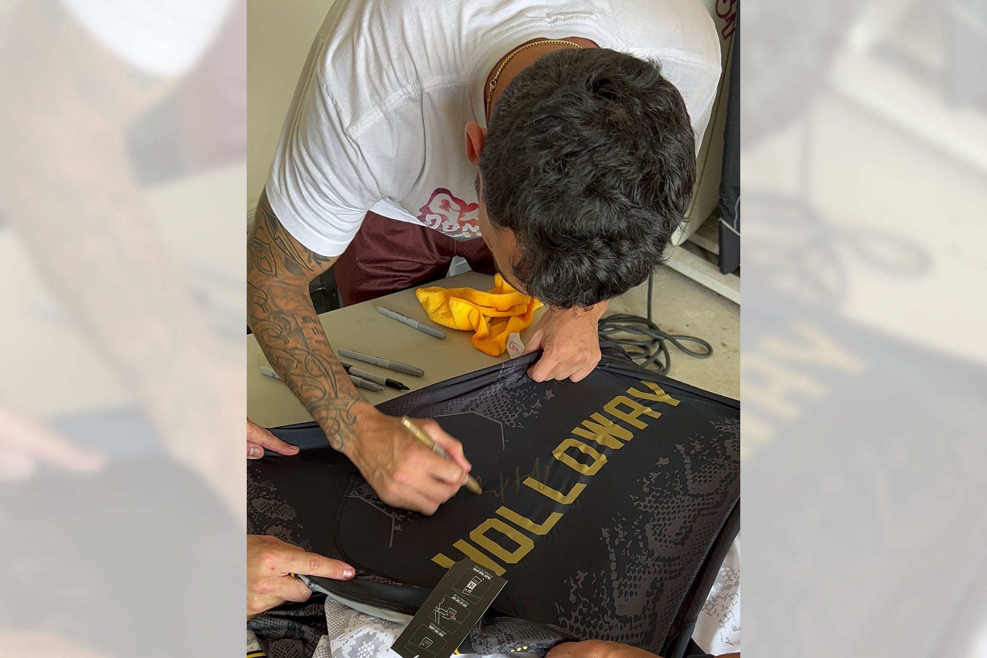 Max Holloway Signed Limited Edition Black & Gold Jersey