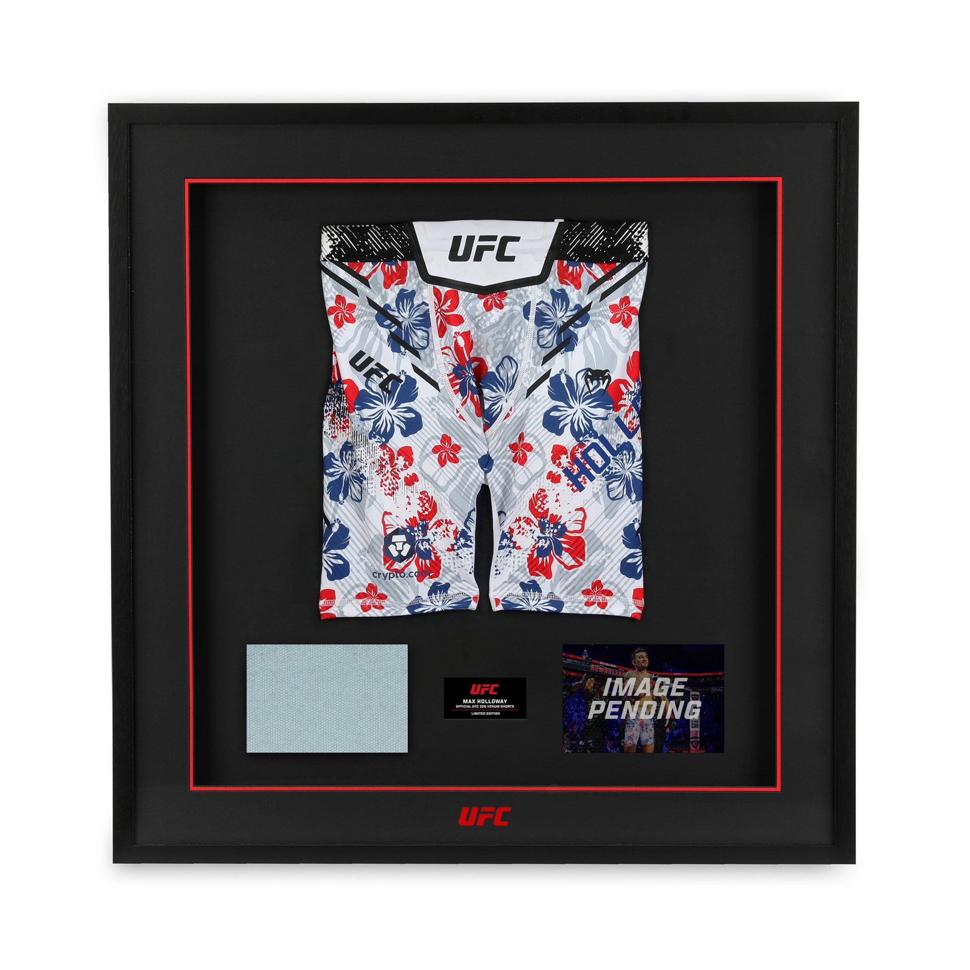 Max Holloway Limited Edition UFC 326 Venum Shorts & Canvas Display