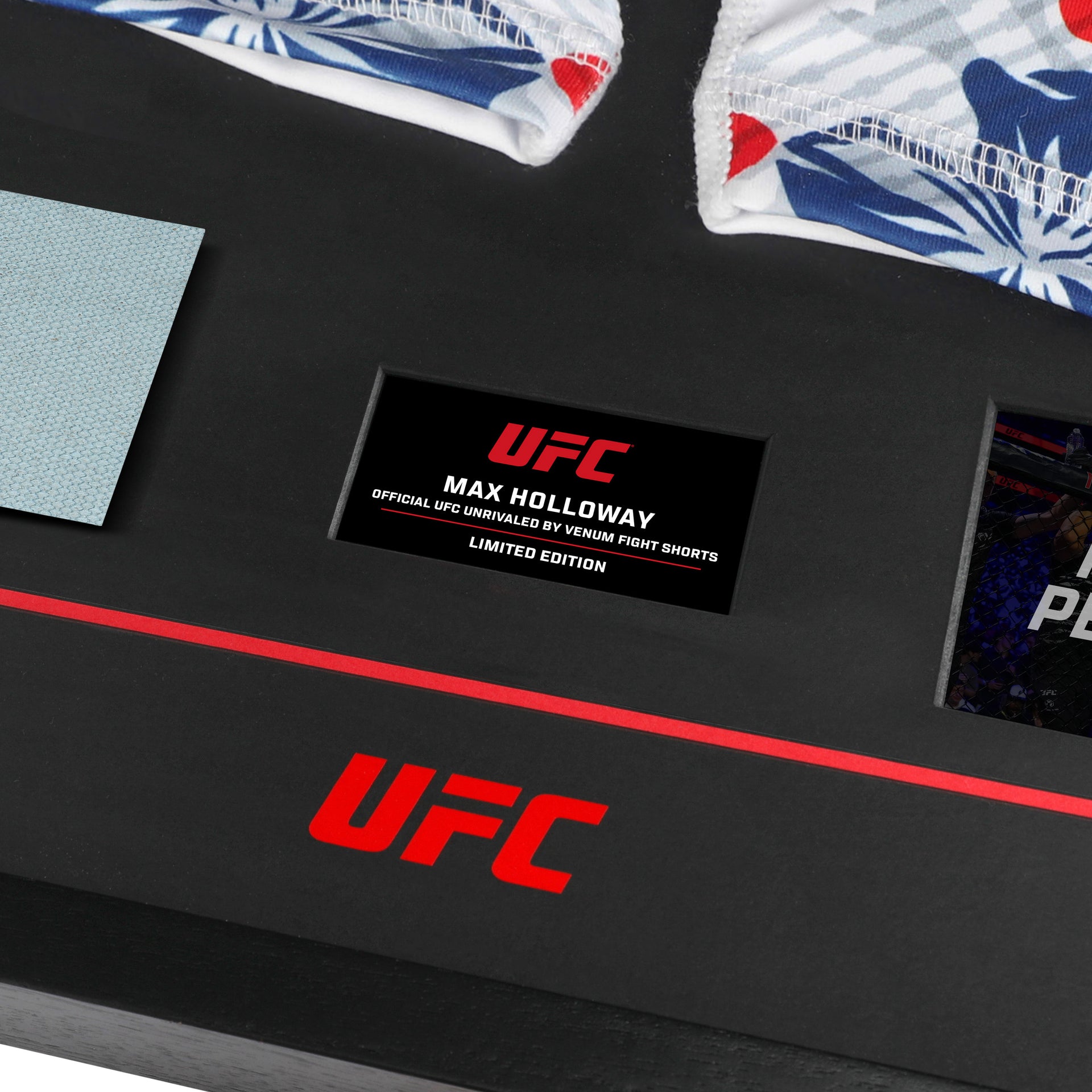 Max Holloway Limited Edition UFC 329 Venum Shorts & Canvas Display