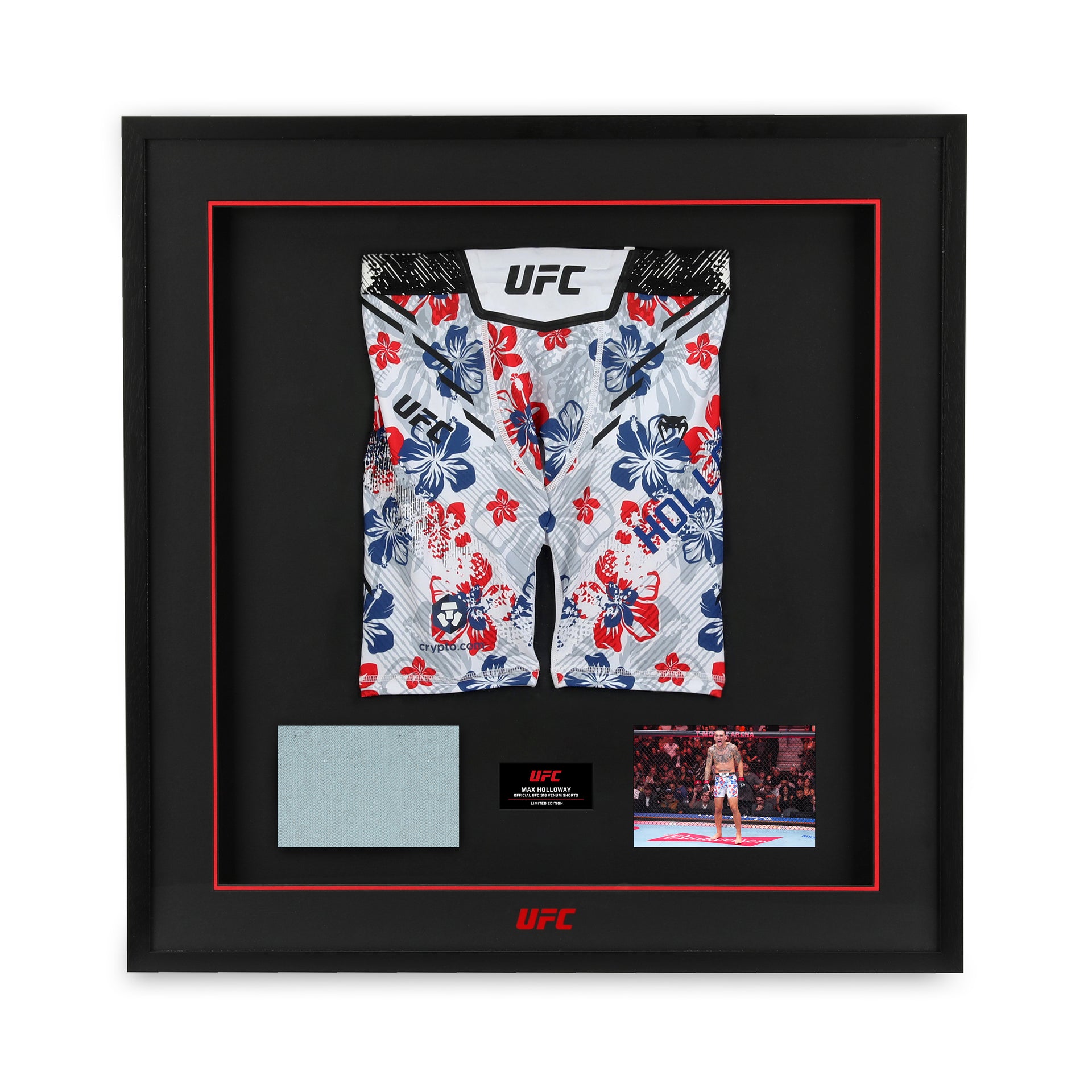 Max Holloway Limited Edition UFC 326 Venum Shorts & Canvas Display
