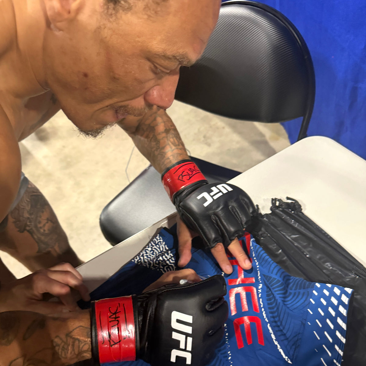 Marcus McGhee Signed 1-of-1 Fight Worn Shorts UFC 332: Silva vs Wang