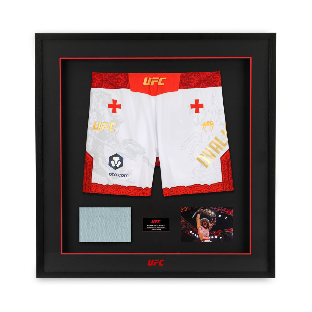 Merab Dvalishvili Limited Edition UFC 316 Venum Shorts & Canvas Display
