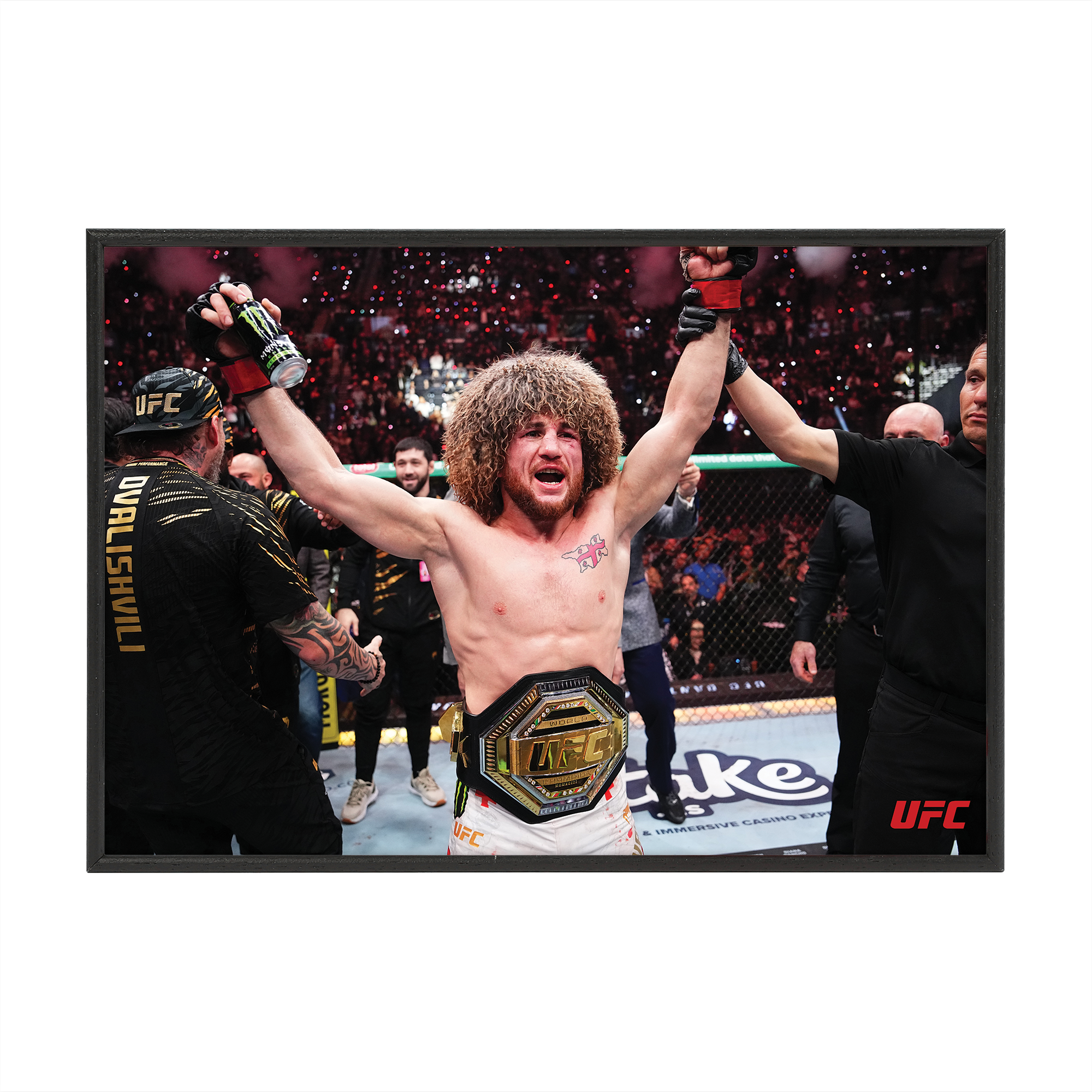 UFC 311: Makhachev vs Moicano - Merab Dvalishvili Framed Print