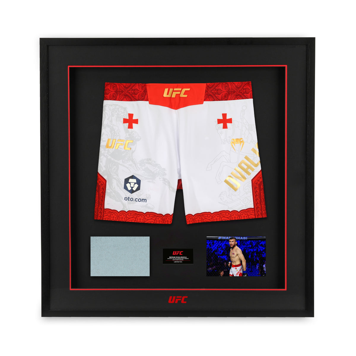 Merab Dvalishvili Limited Edition UFC 333 Venum Shorts & Canvas Display