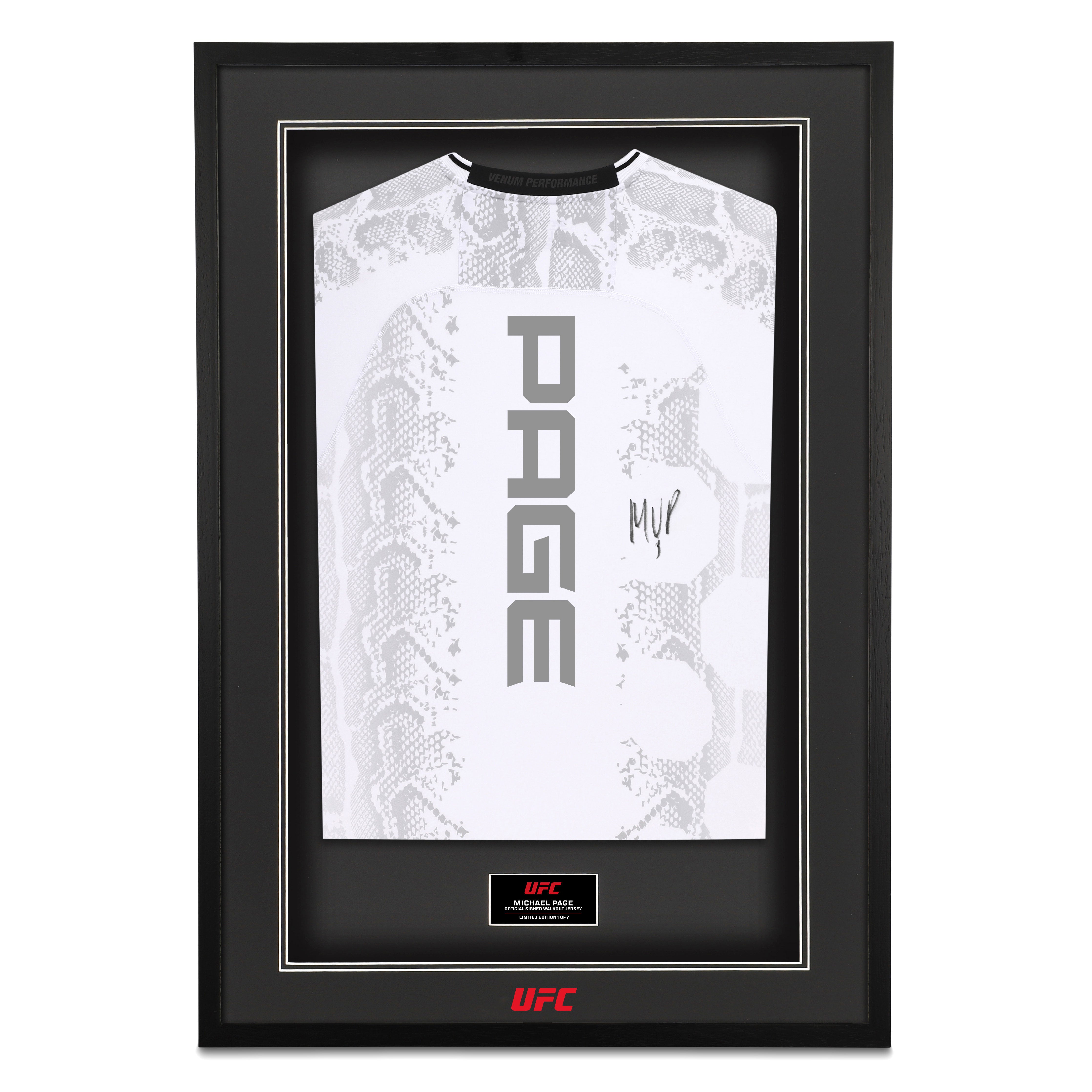 Michael Page Signed Limited Edition Venum Adrenaline White Jersey