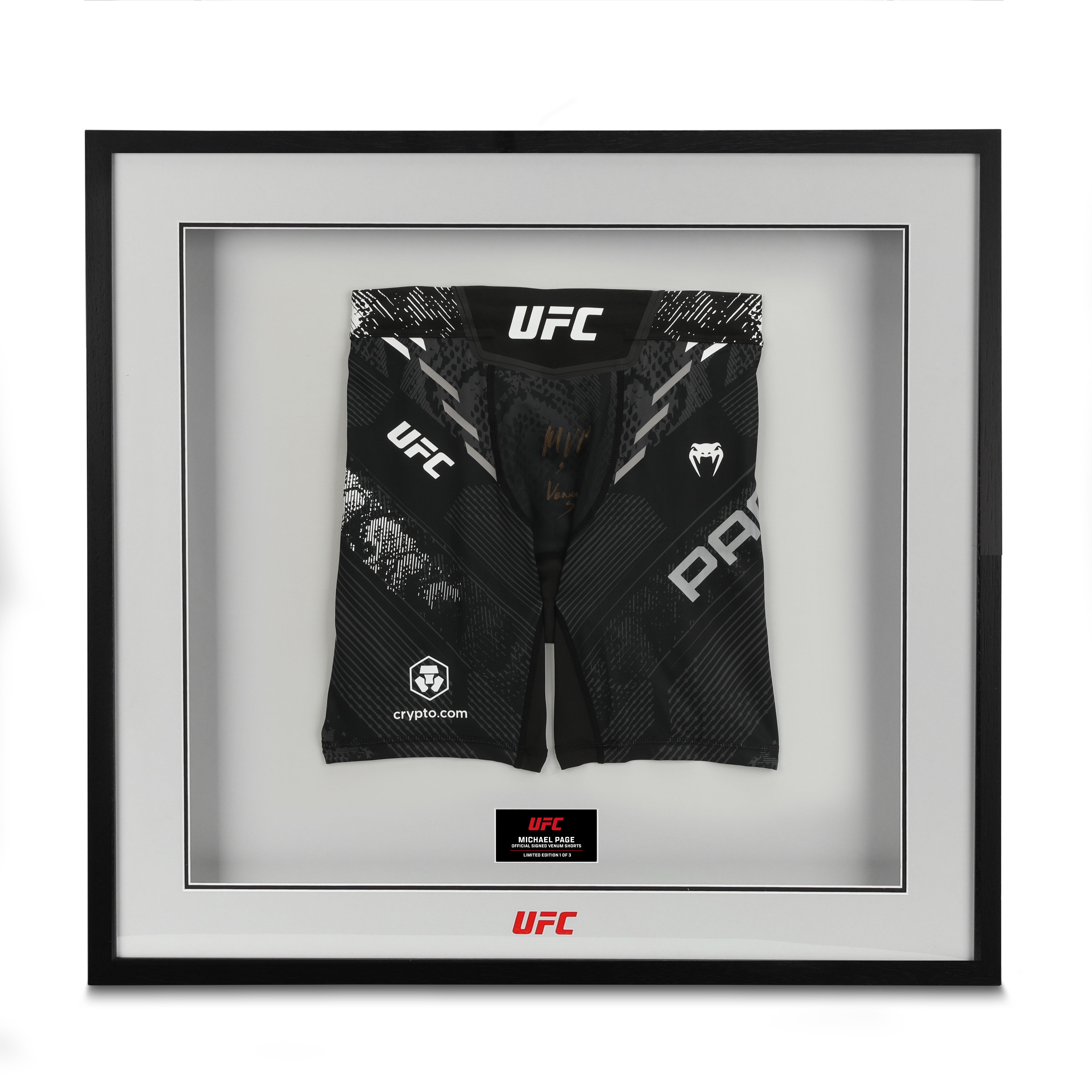 Michael Page Black Venum Fight Night Adrenaline Shorts