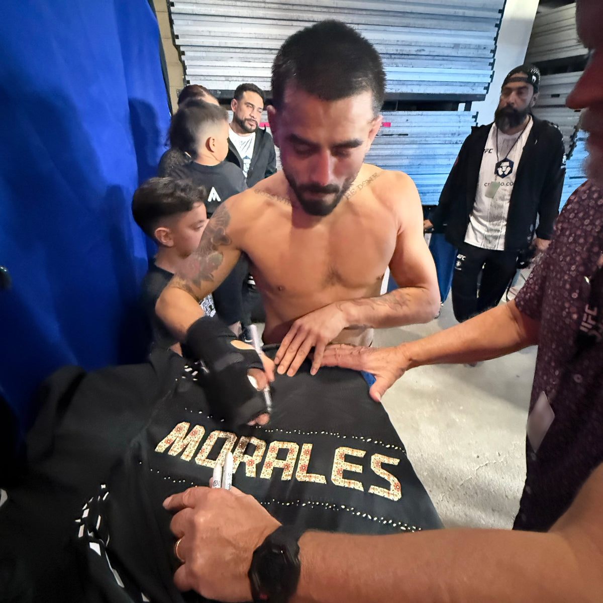 Joseph Morales Signed 1-of-1 Fight Worn Hoodie Noche UFC: Silva vs Delgado