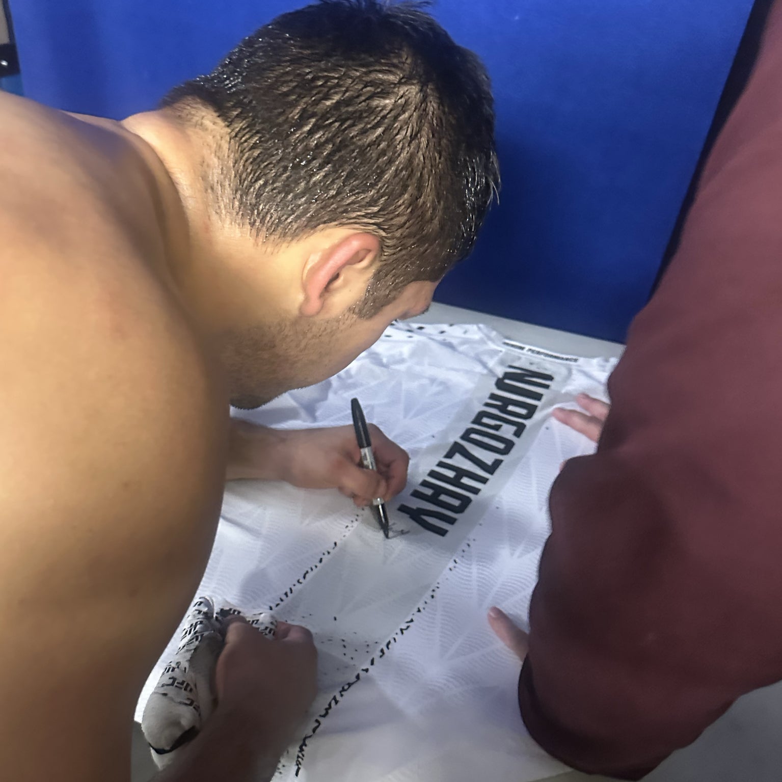 Diyar Nurgozhay Signed 1-of-1 Fight Worn Jersey UFC 326: Holloway vs Oliveira 2