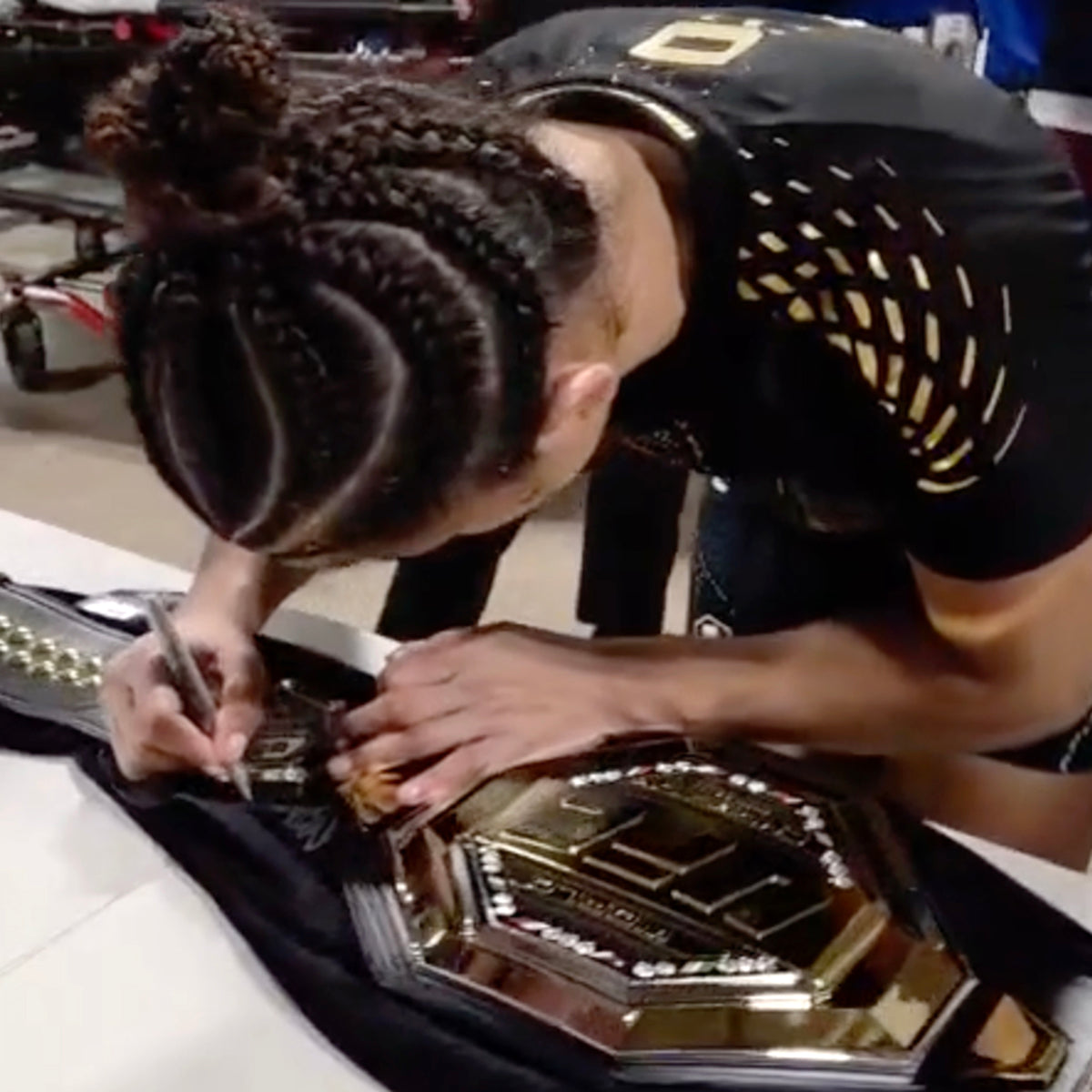 Natalia Silva Signed Championship Belt UFC 332: Silva vs Wang