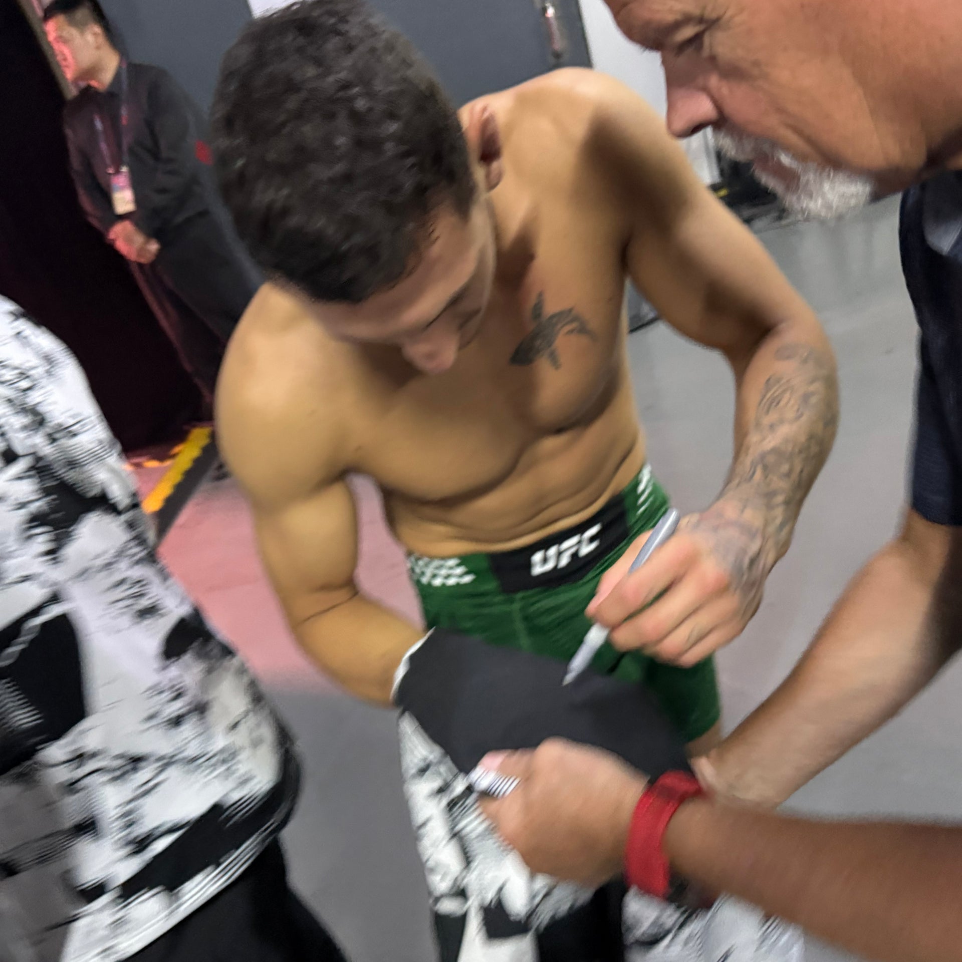 Francesco Nuzzi Signed 1-of-1 Fight Worn Hoodie UFC Fight Night: Nurmagomedov vs Song