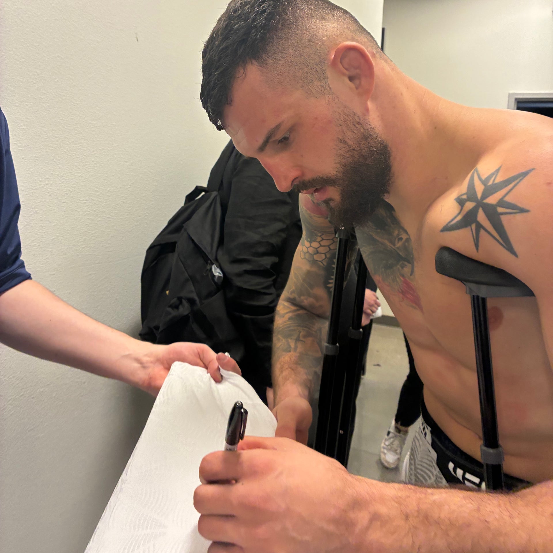 Cezary Oleksiejczuk Signed 1-of-1 Fight Worn Jersey UFC Fight Night: Royval vs Kape