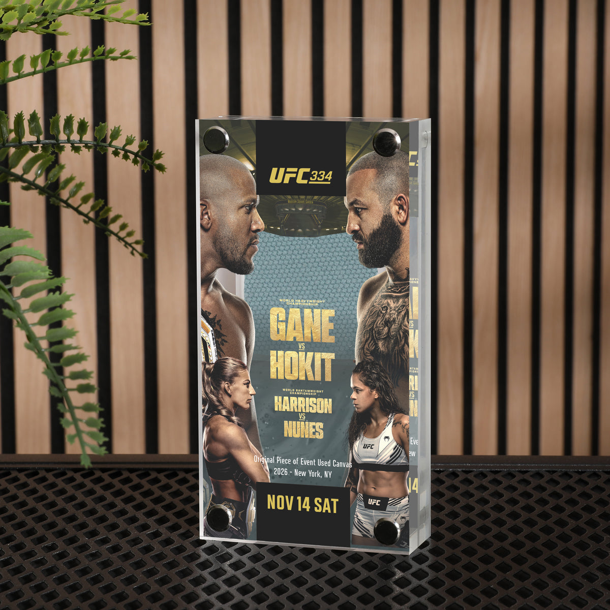 UFC 334: Gane vs Hokit Canvas in Acrylic