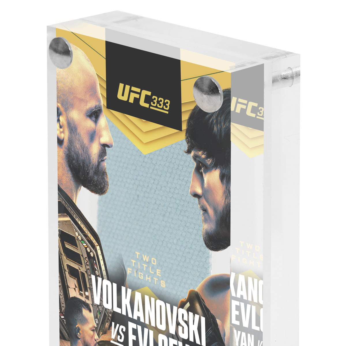 UFC 333: Volkanovski vs Evloev Canvas in Acrylic