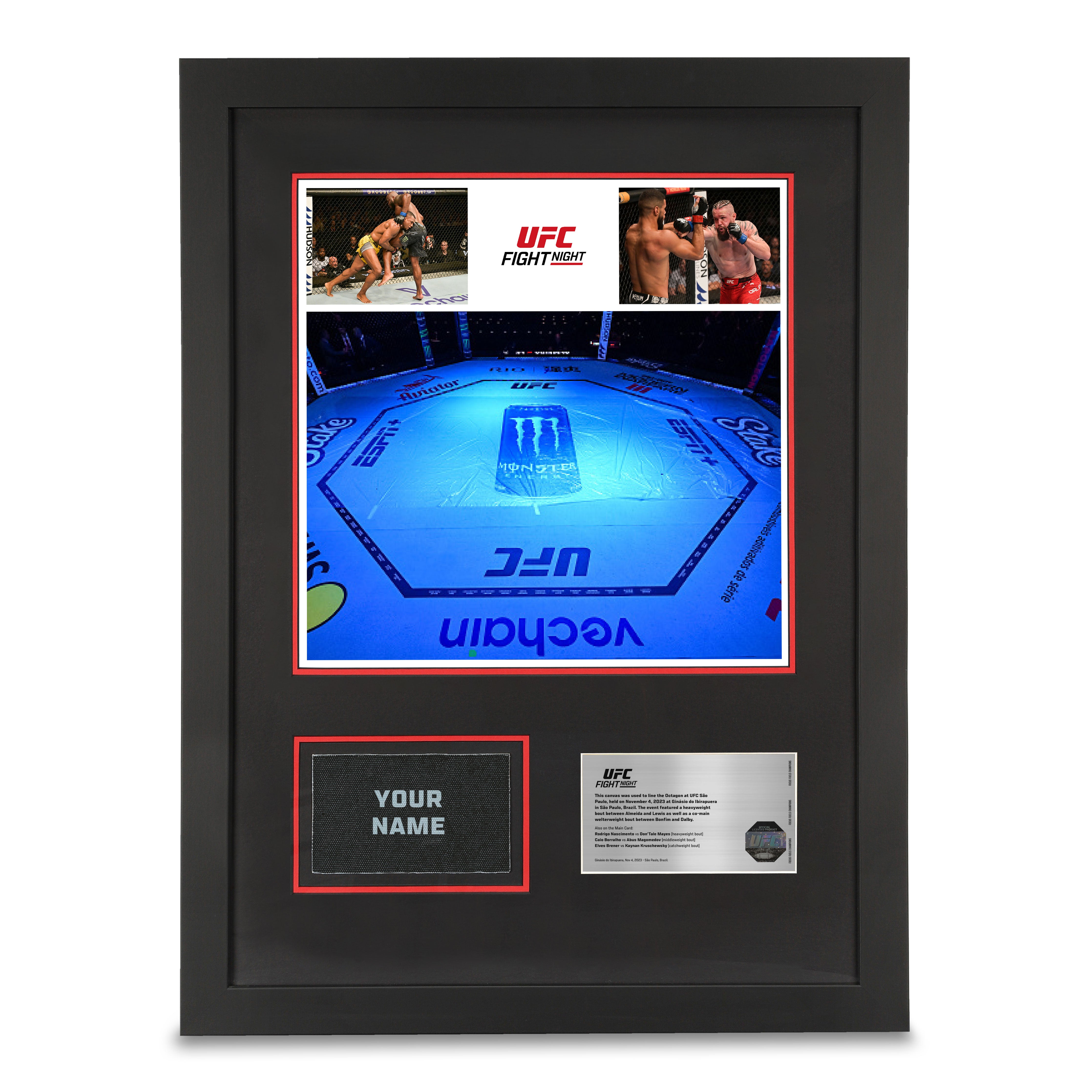 SOLD OUT: UFC Fight Night: Blaydes vs Almeida Name On Canvas
