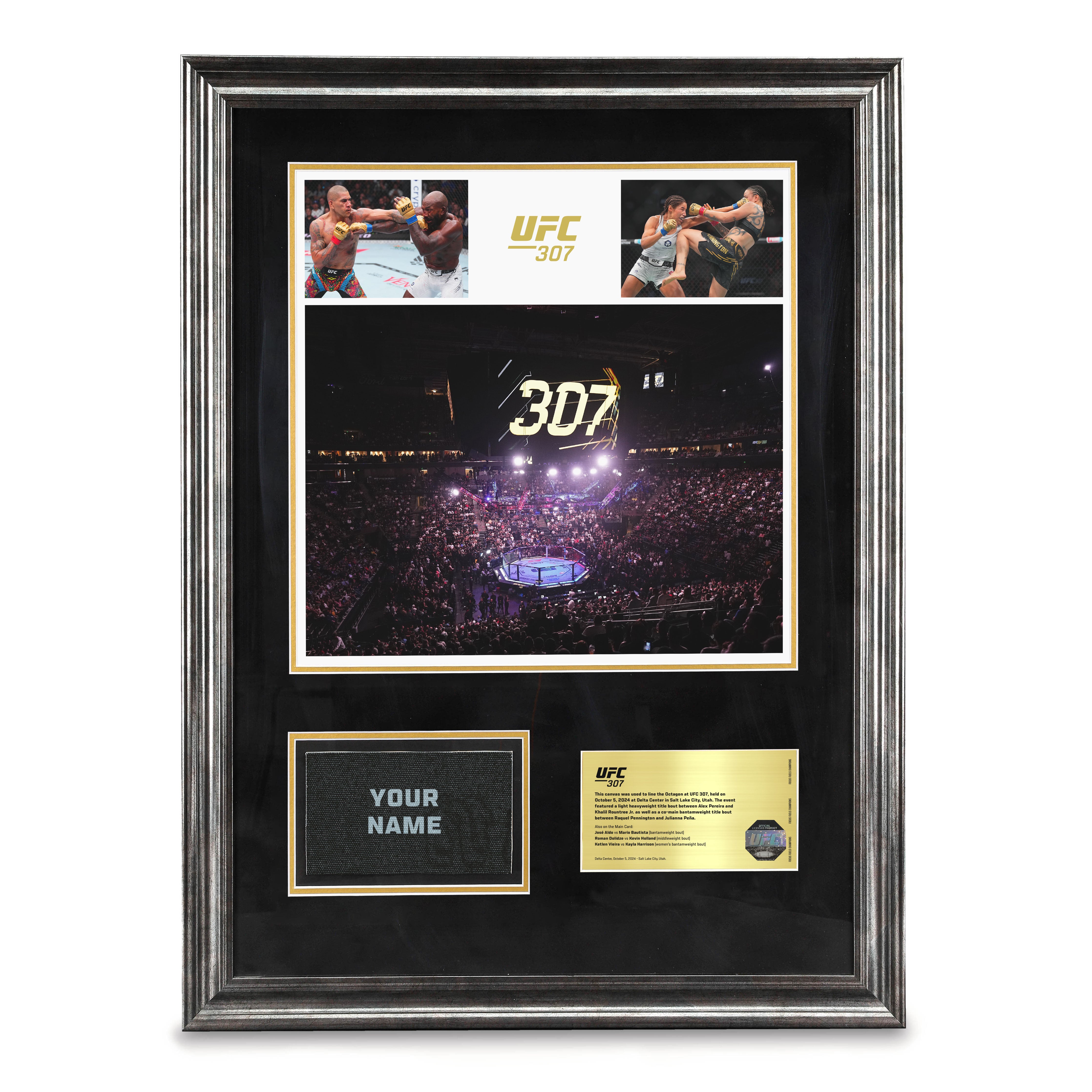 SOLD OUT: UFC 307: Pereira vs Rountree Jr Name on Canvas