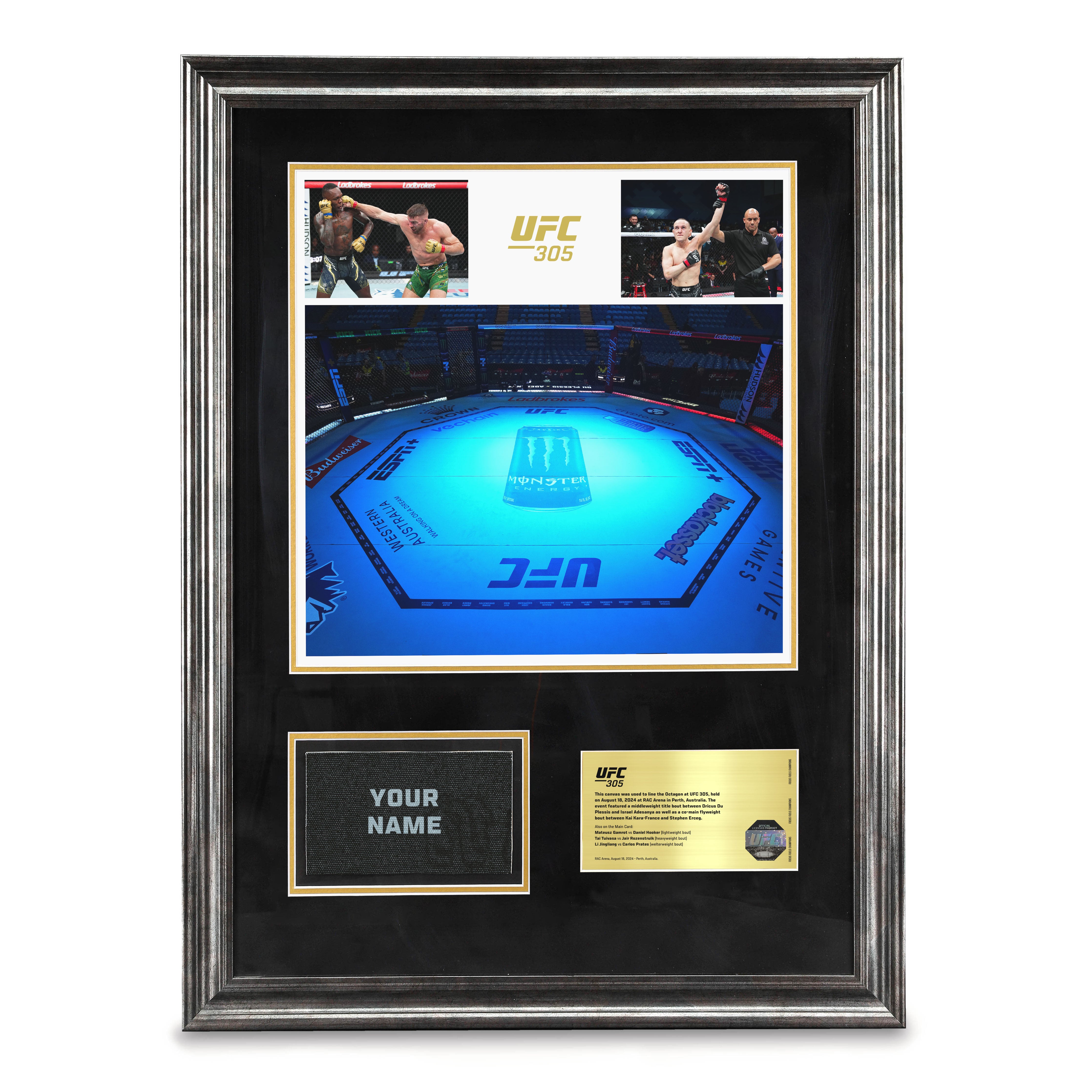 SOLD OUT: UFC 305 Du Plessis vs Adesanya Name on Canvas