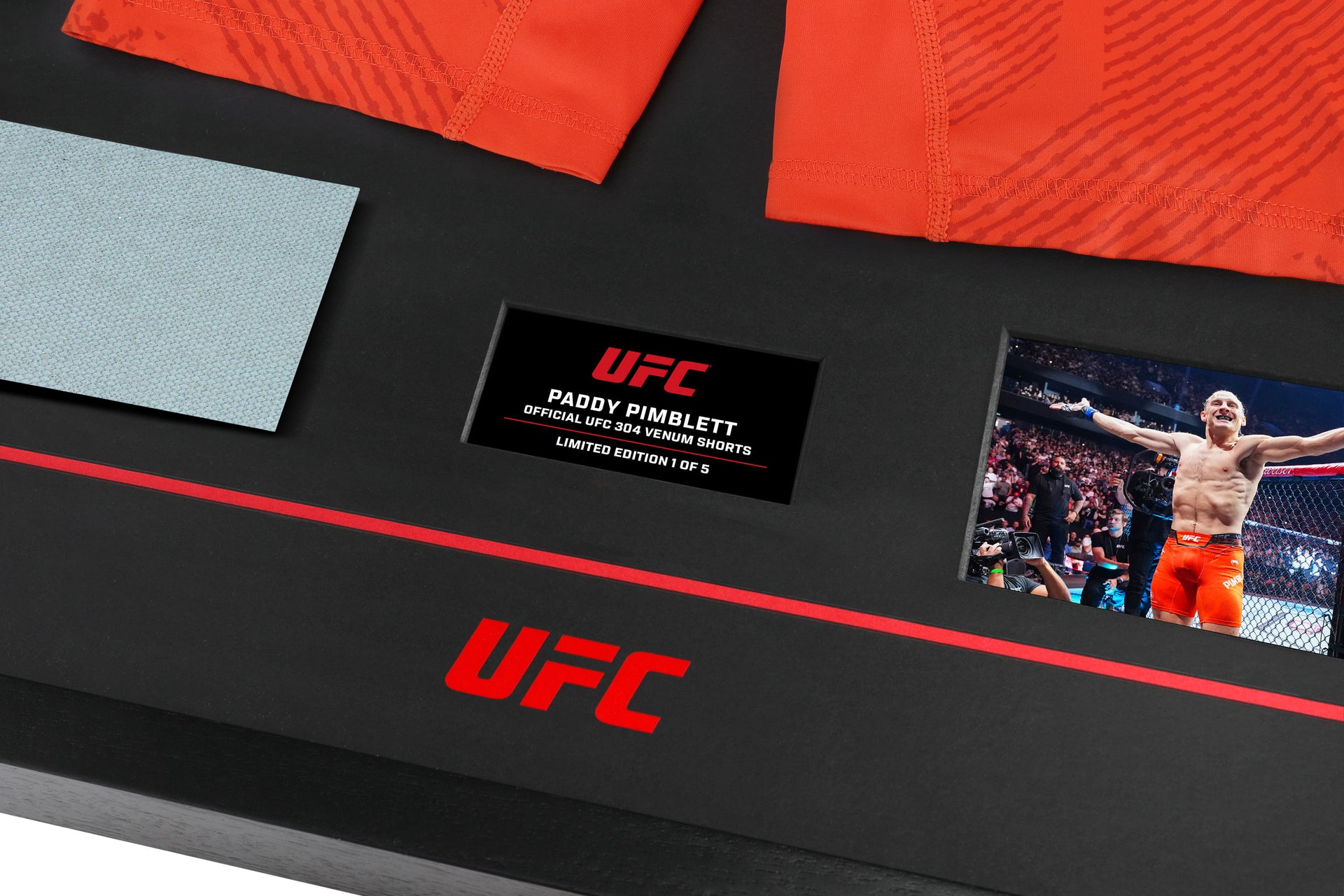 Paddy Pimblett Limited Edition UFC 304 Venum Shorts & Canvas Display