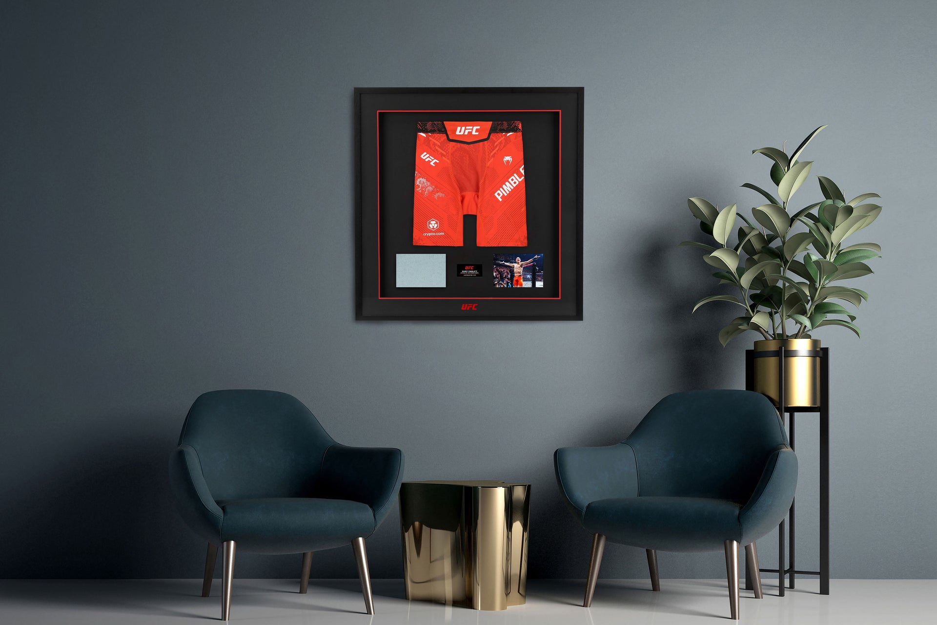 Paddy Pimblett Limited Edition UFC 304 Venum Shorts & Canvas Display