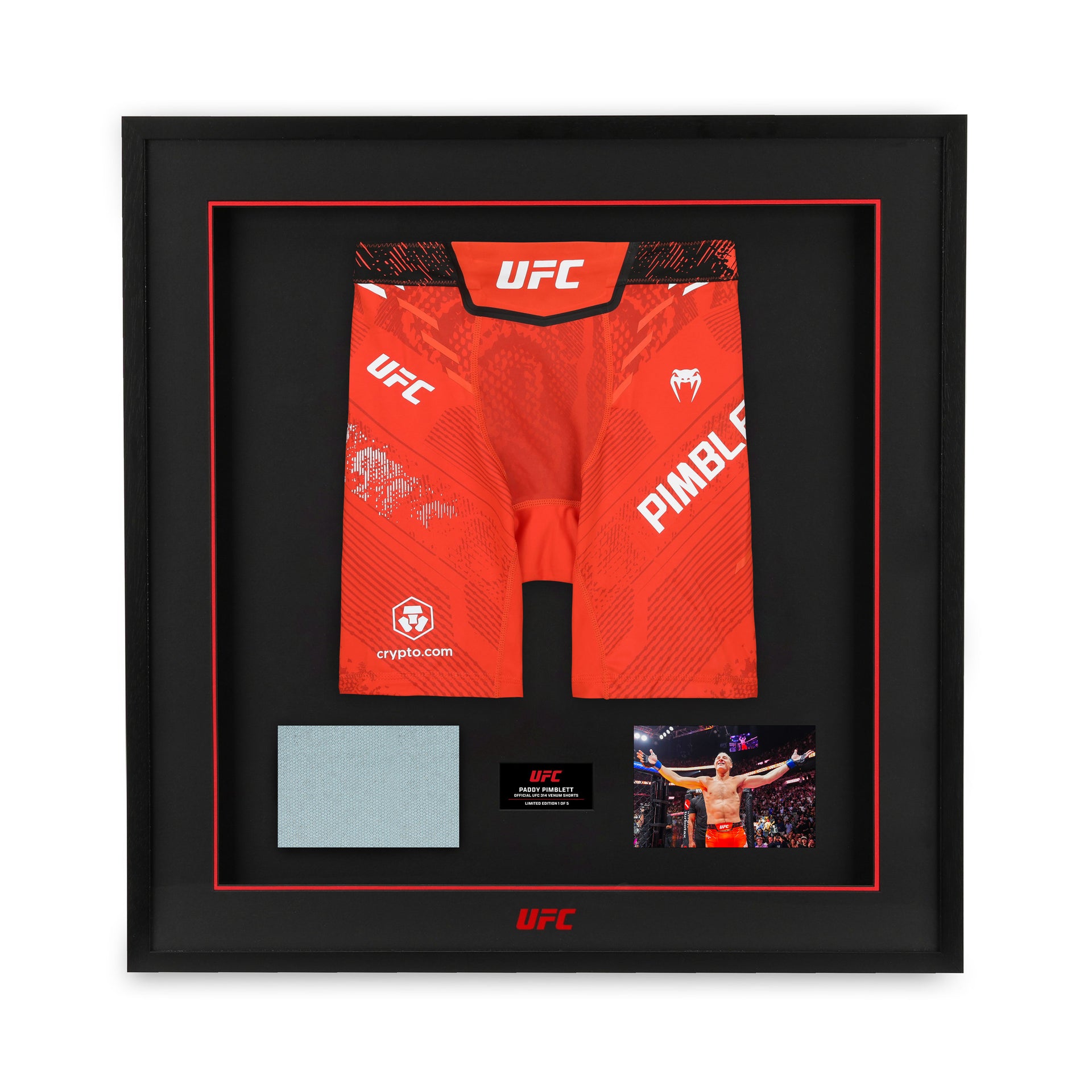 Paddy Pimblett Limited Edition UFC 314 Venum Shorts & Canvas Display