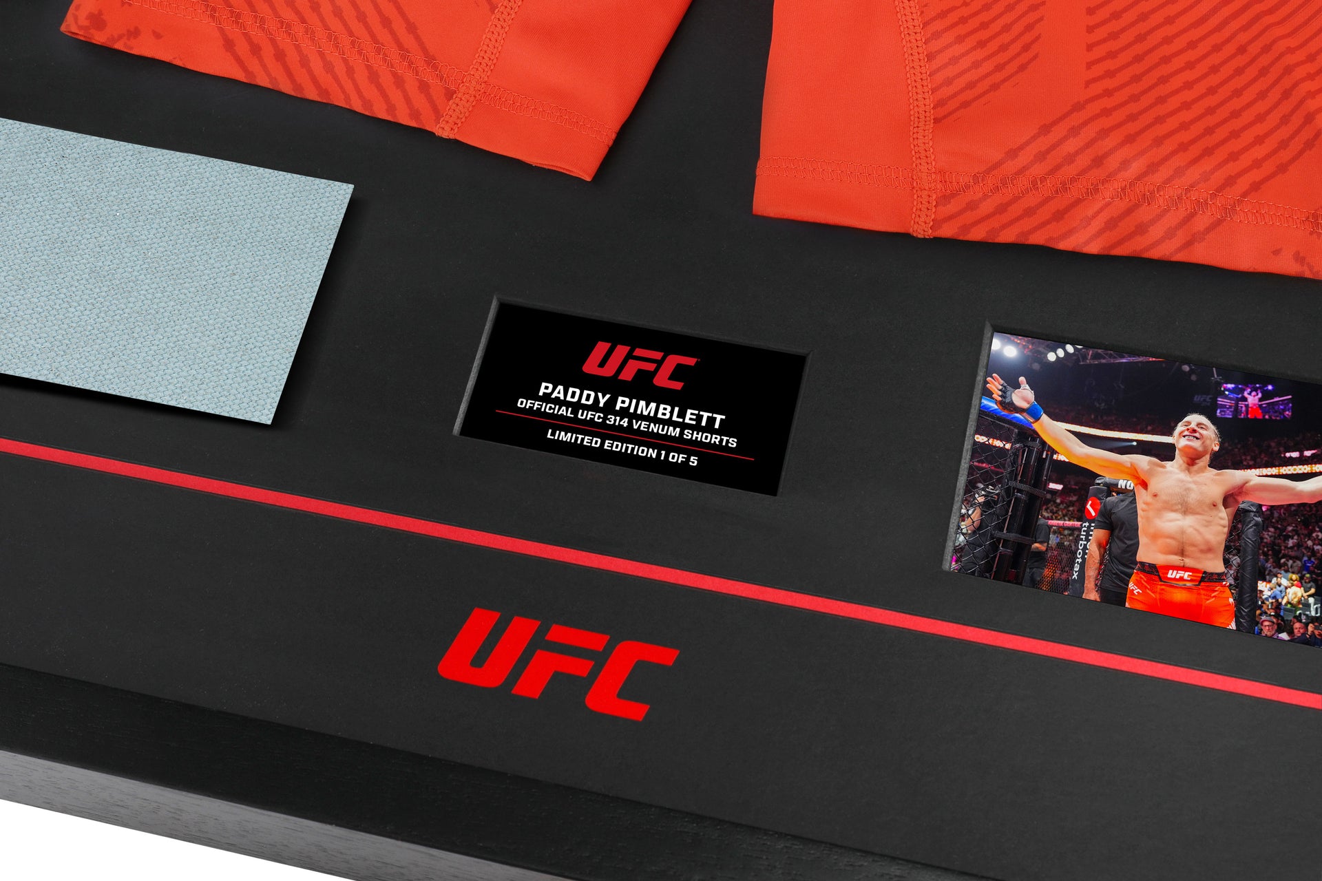 Paddy Pimblett Limited Edition UFC 314 Venum Shorts & Canvas Display