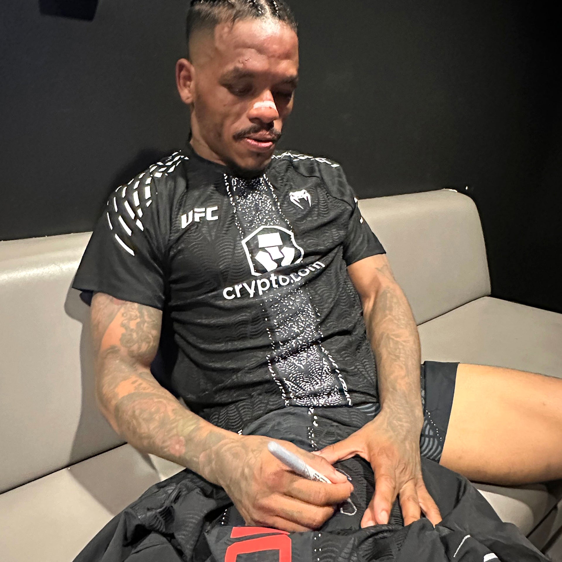 Marcio Barbosa Signed 1-of-1 Fight Worn Jersey UFC Fight Night: Hernandez vs Rodrigues