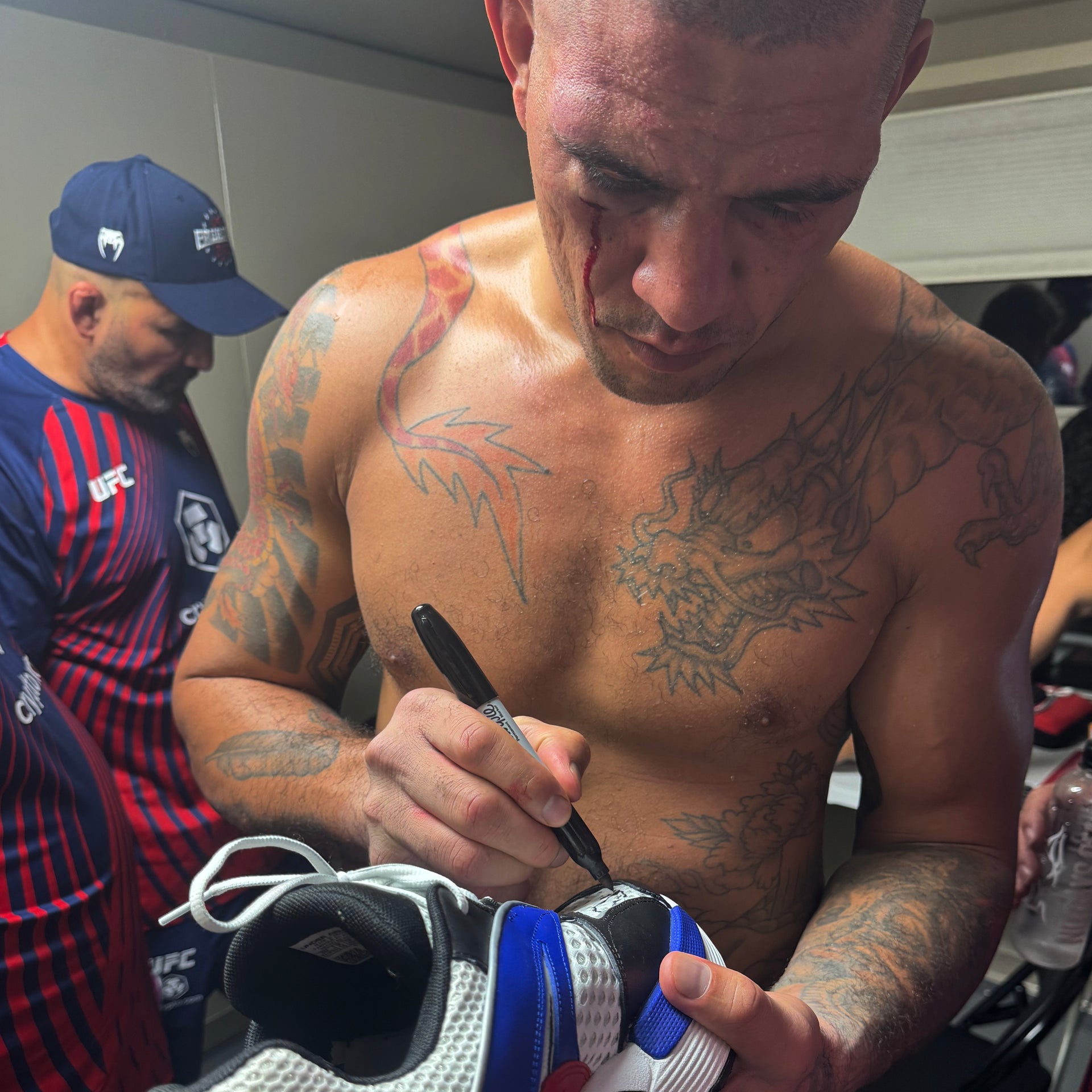 Alex Pereira Signed 1-of-1 Fight Worn Shoes UFC Freedom 250: Topuria vs Gaethje