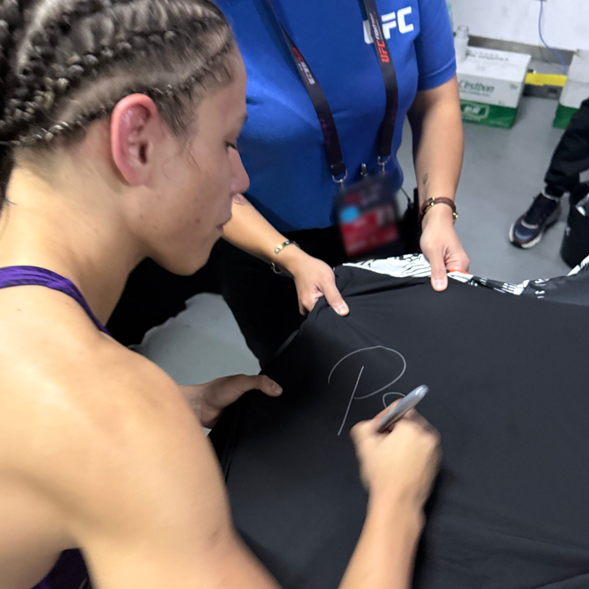 Julia Polastri Signed 1-of-1 Fight Worn Hoodie UFC Fight Night: Nurmagomedov vs Song