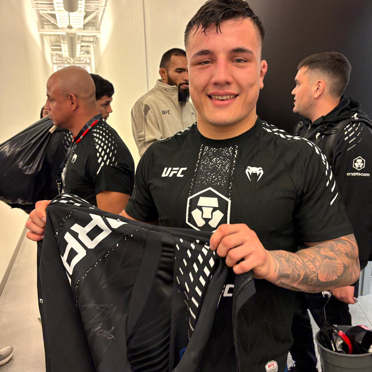 Francisco Prado Signed 1-of-1 Fight Worn Hoodie UFC Fight Night: Allen vs Duncan